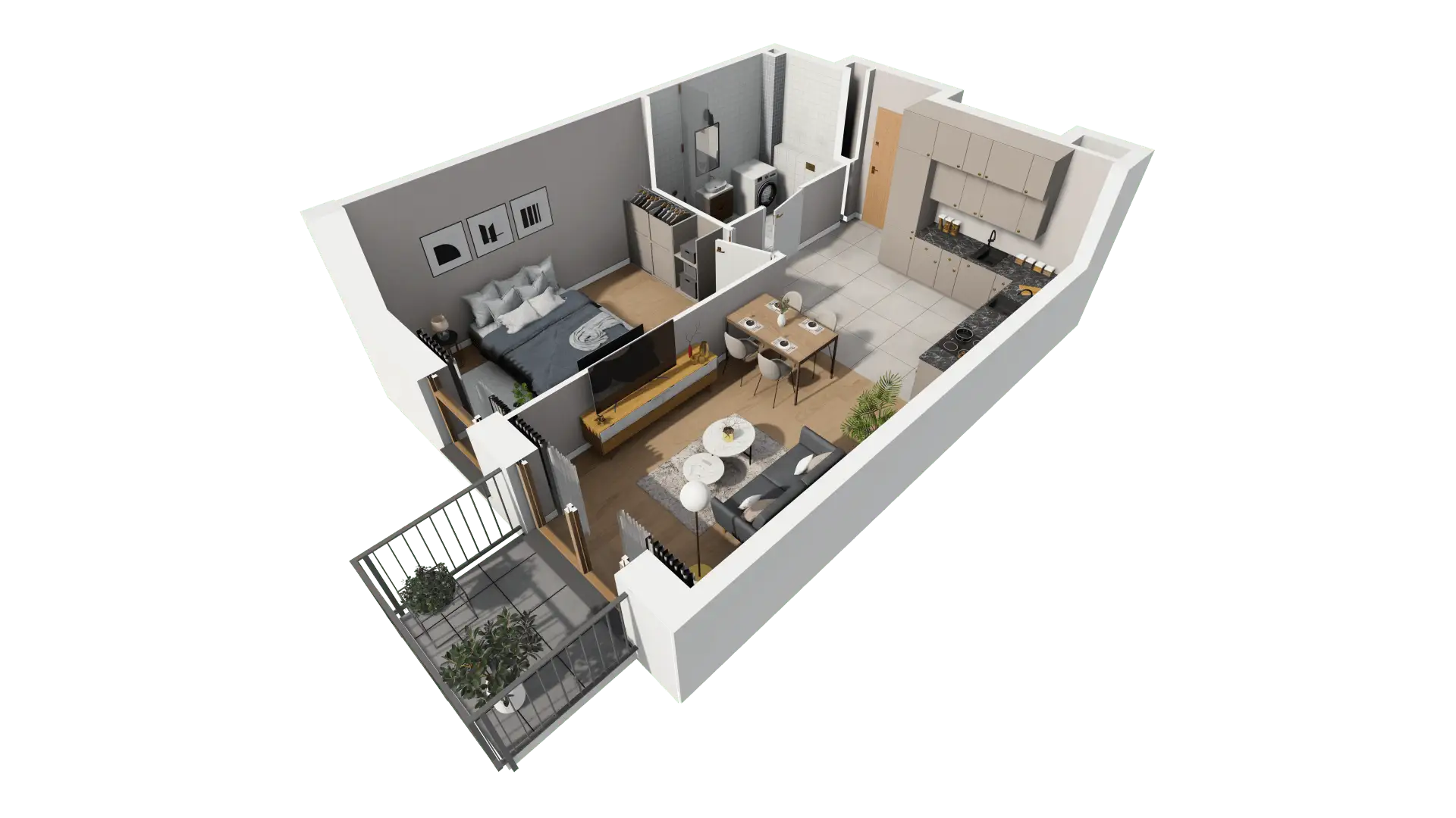 Mieszkanie 44,63 m², piętro 1, oferta nr BIII.1.M90, Przewóz 42 ATAL II, Kraków, Podgórze, Płaszów, ul. Przewóz 42-idx