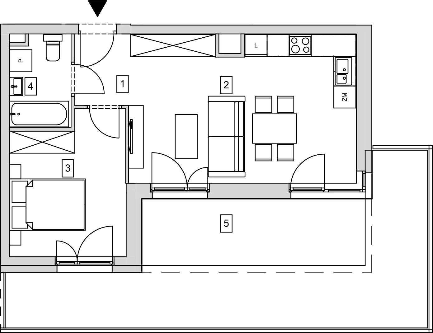 Mieszkanie 42,78 m², piętro 3, oferta nr B11-K1-3-1, ATAL Strachowicka, Wrocław, Żerniki, Fabryczna, ul. Strachowicka-idx