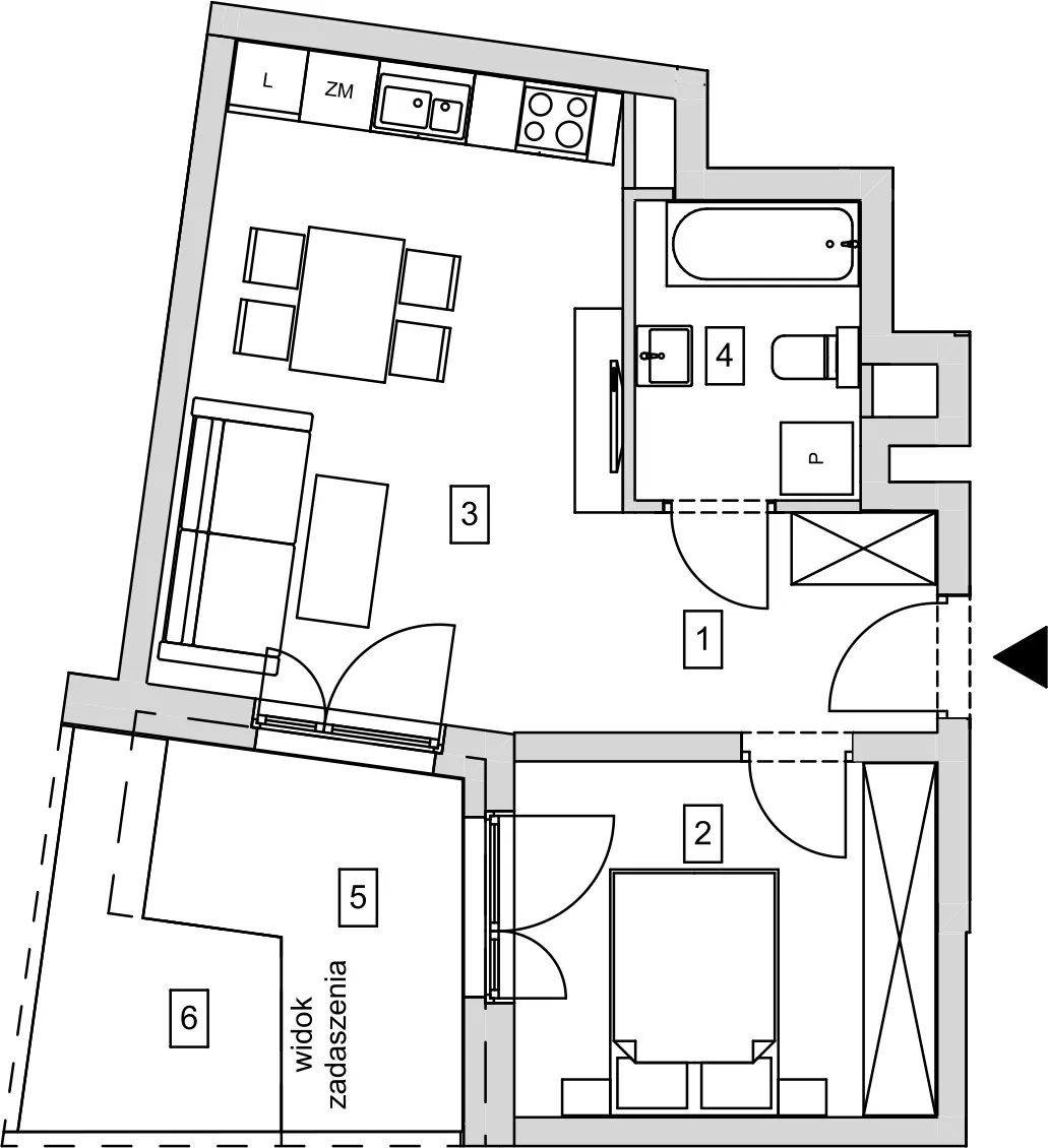 Mieszkanie 39,02 m², parter, oferta nr B5-K1-0-3, ATAL Strachowicka, Wrocław, Żerniki, Fabryczna, ul. Strachowicka-idx