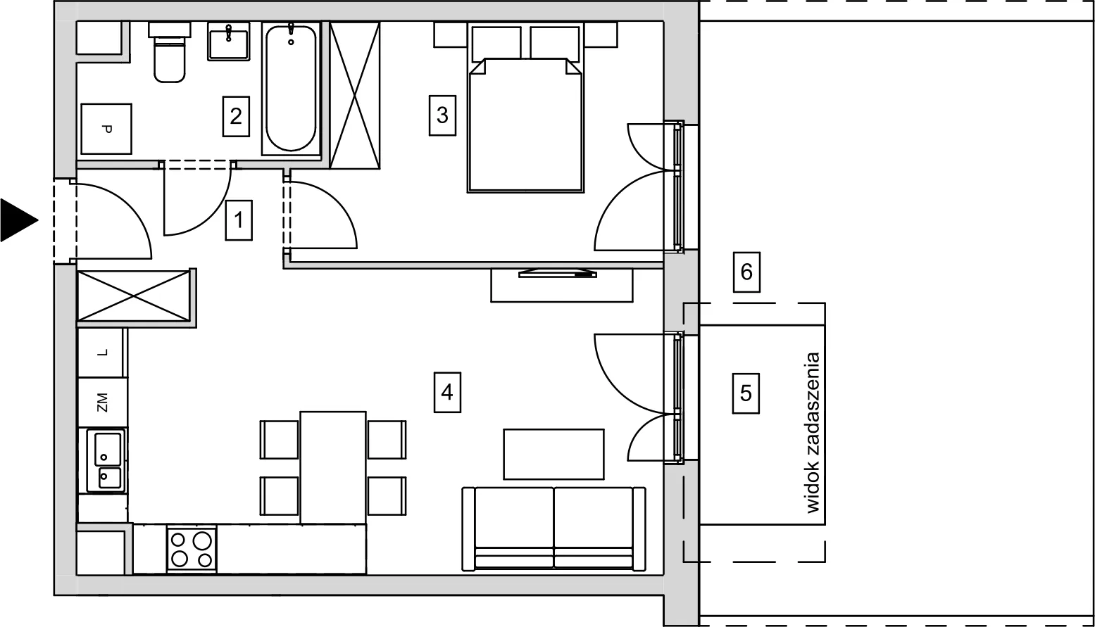 Mieszkanie 44,80 m², parter, oferta nr B5-K2-0-2, ATAL Strachowicka, Wrocław, Żerniki, Fabryczna, ul. Strachowicka-idx