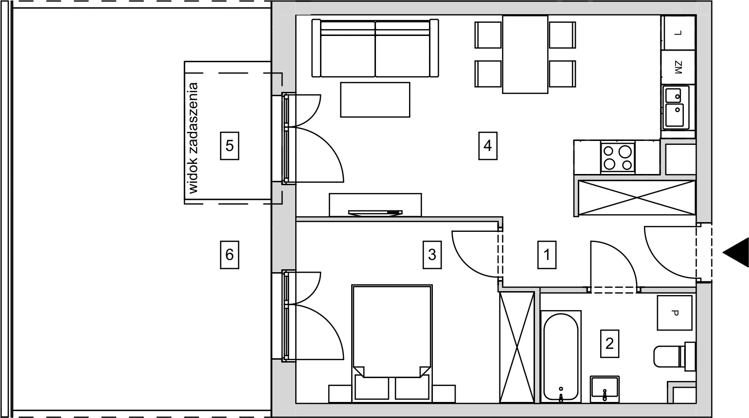 Mieszkanie 44,98 m², parter, oferta nr B9-K2-0-2, ATAL Strachowicka, Wrocław, Żerniki, Fabryczna, ul. Strachowicka-idx