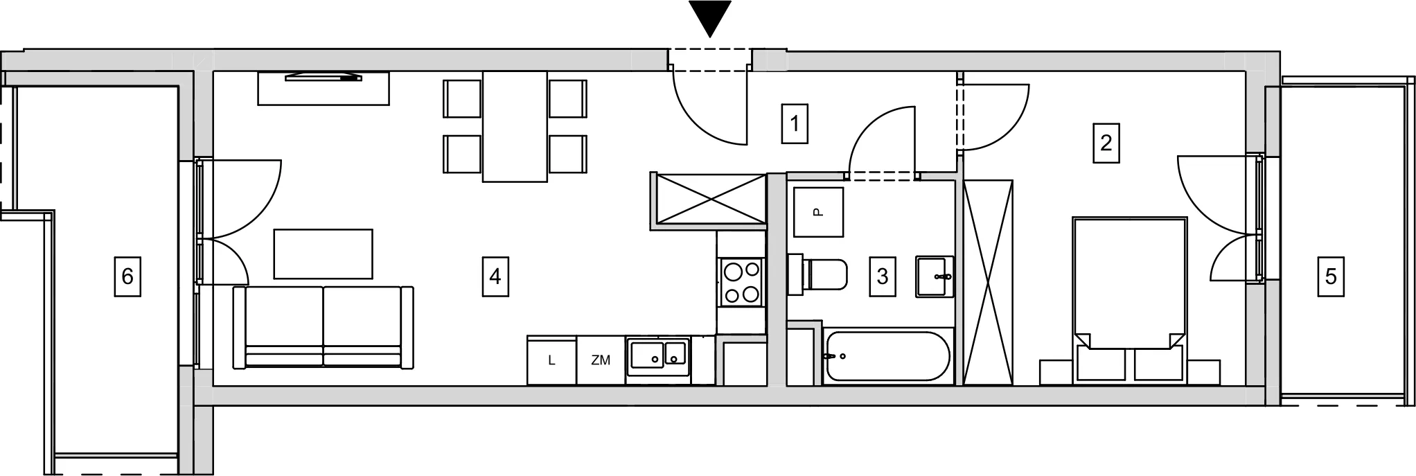 Mieszkanie 45,87 m², piętro 1, oferta nr B9-K2-1-1, ATAL Strachowicka, Wrocław, Żerniki, Fabryczna, ul. Strachowicka-idx