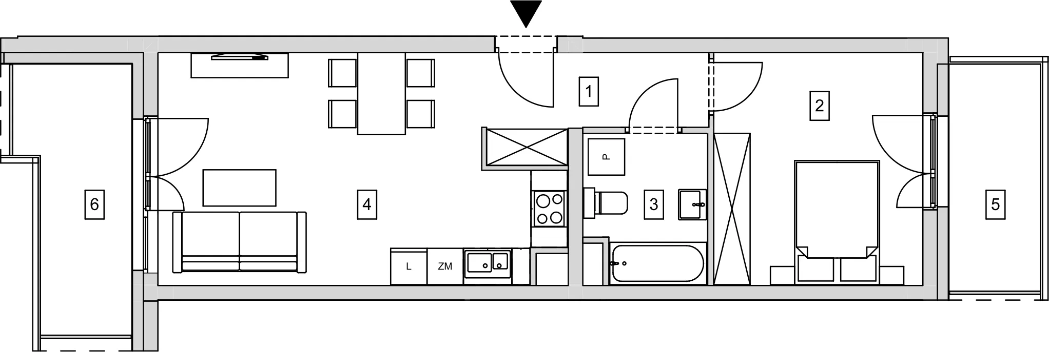 Mieszkanie 45,87 m², piętro 2, oferta nr B9-K2-2-1, ATAL Strachowicka, Wrocław, Żerniki, Fabryczna, ul. Strachowicka-idx