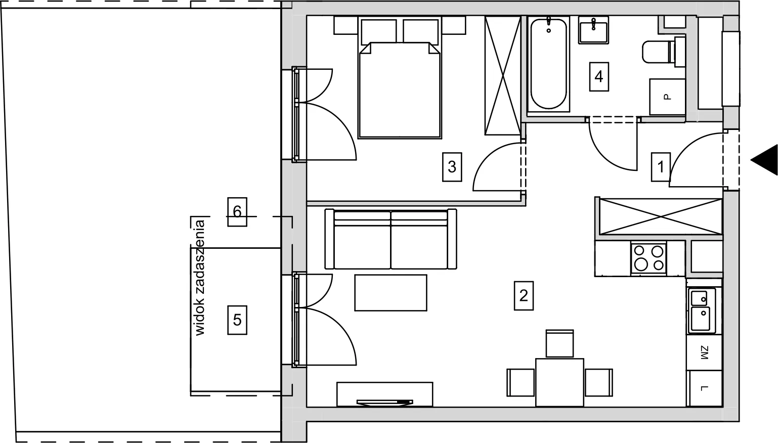 Mieszkanie 42,51 m², parter, oferta nr B9-K3-0-2, ATAL Strachowicka, Wrocław, Żerniki, Fabryczna, ul. Strachowicka-idx