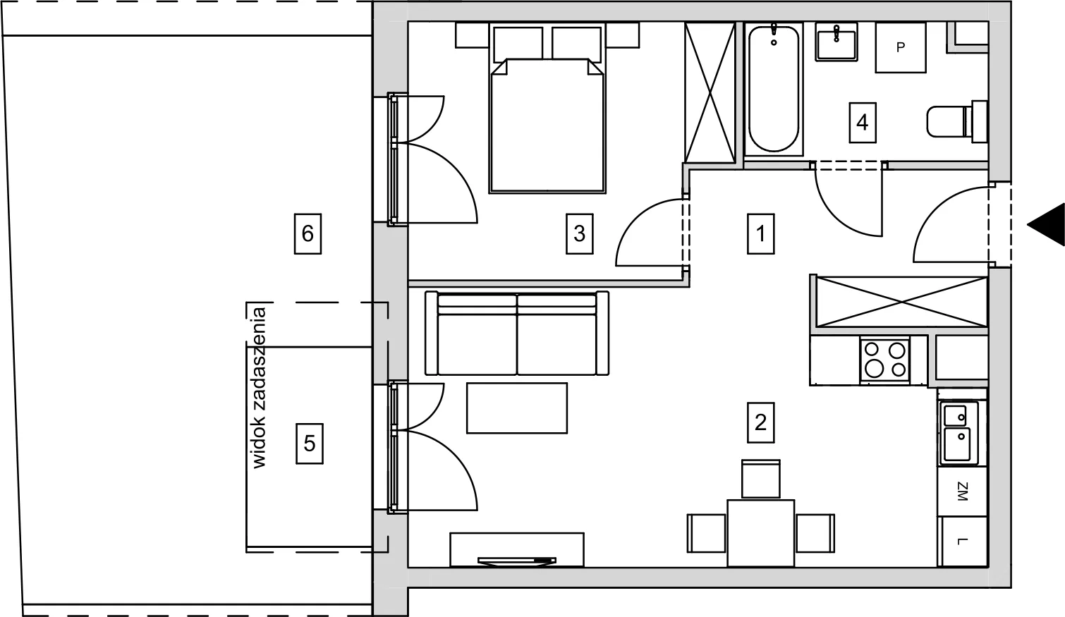 Mieszkanie 43,44 m², parter, oferta nr B9-K3-0-3, ATAL Strachowicka, Wrocław, Żerniki, Fabryczna, ul. Strachowicka-idx