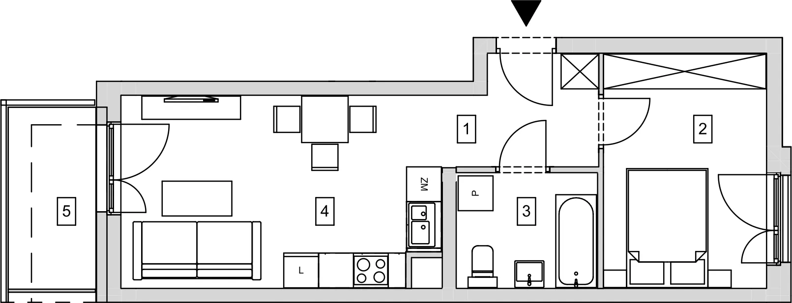 Mieszkanie 38,46 m², piętro 3, oferta nr B9-K3-3-5, ATAL Strachowicka, Wrocław, Żerniki, Fabryczna, ul. Strachowicka-idx