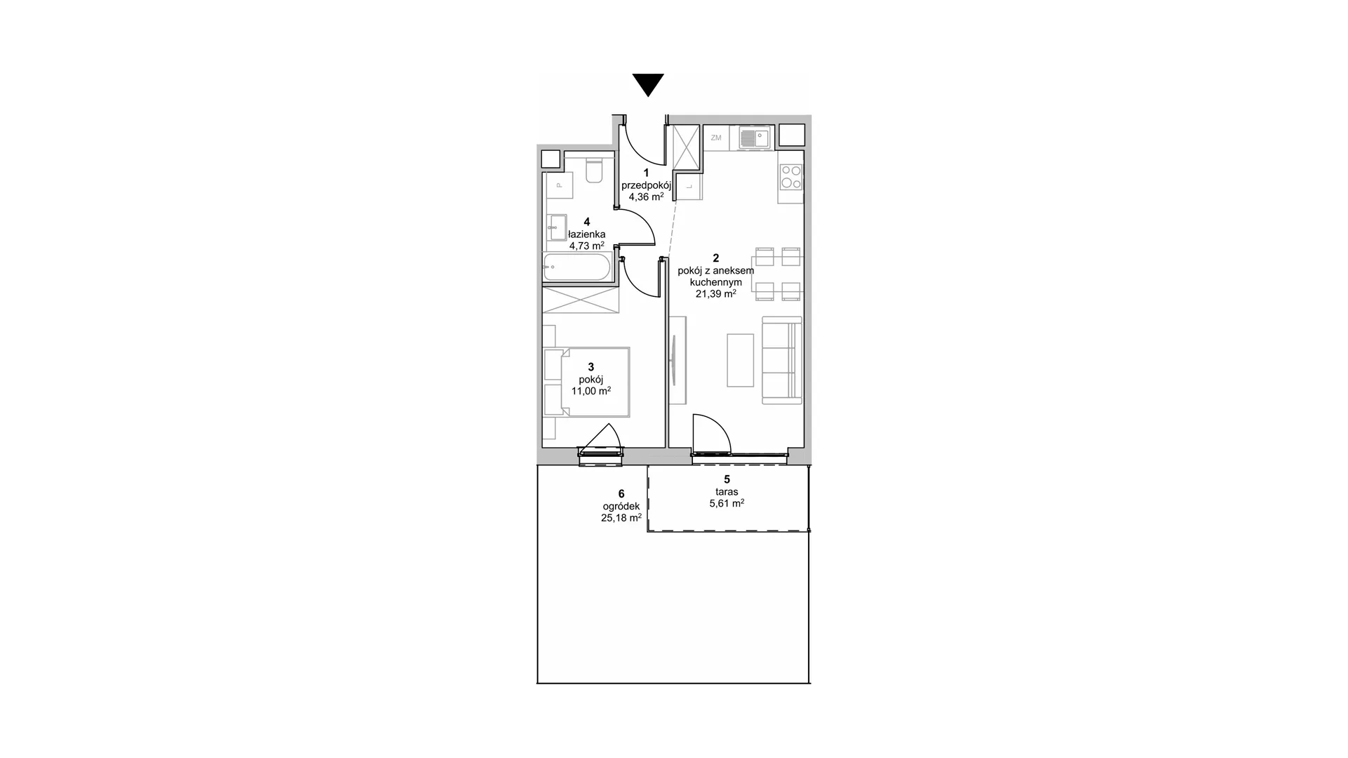 Mieszkanie 41,48 m², parter, oferta nr S1.B.0.3, ATAL Idea Swarzędz II, Swarzędz, ul. Tabaki-idx