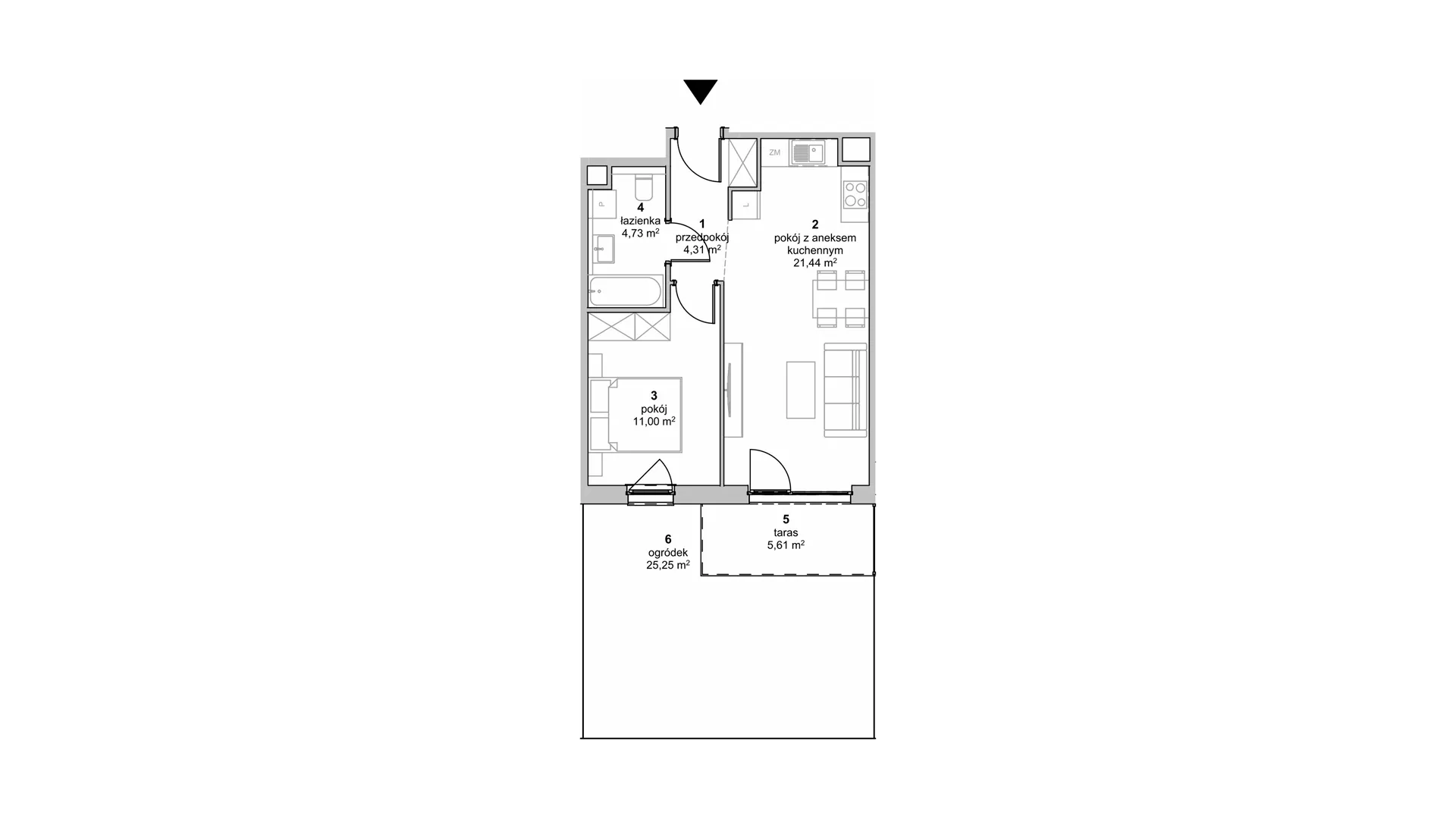 Mieszkanie 41,48 m², parter, oferta nr S1.C.0.3, ATAL Idea Swarzędz II, Swarzędz, ul. Tabaki-idx