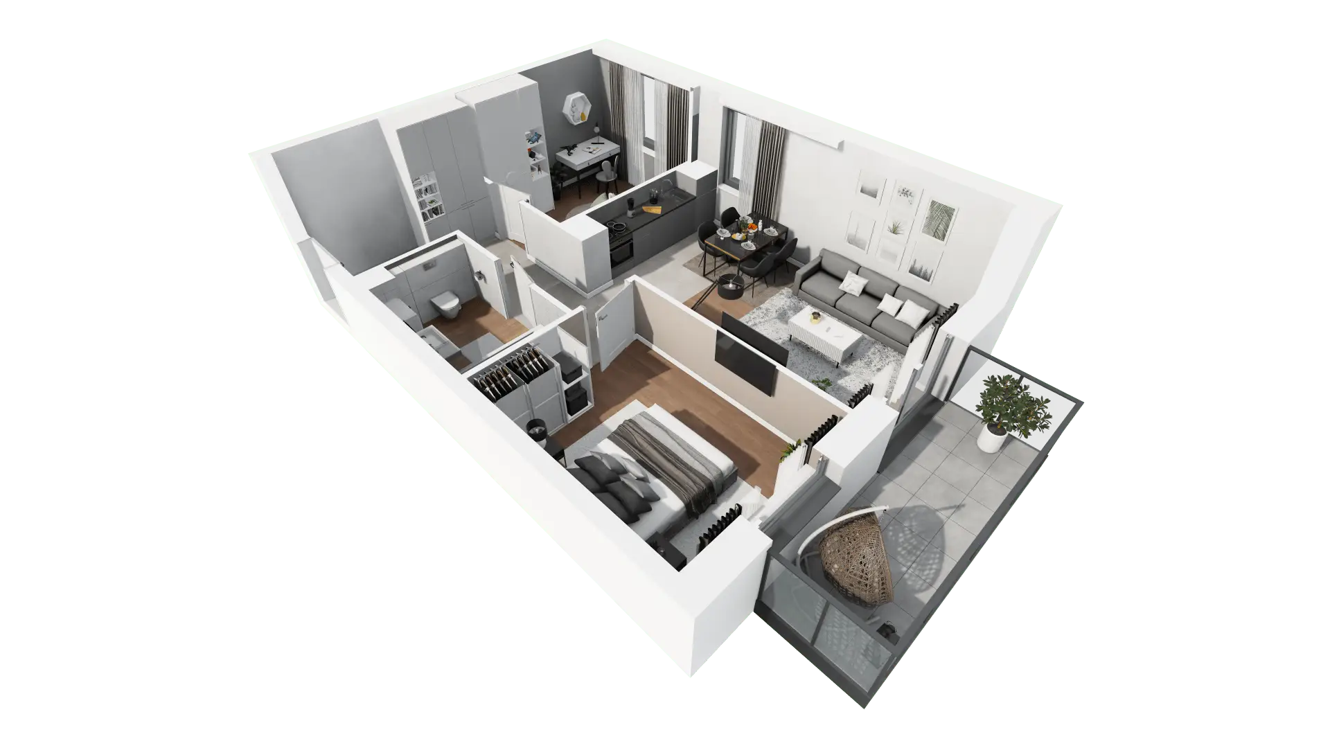 Mieszkanie 56,28 m², piętro 1, oferta nr A1-08, ATAL Apollina, Kowale, ul. Apollina-idx