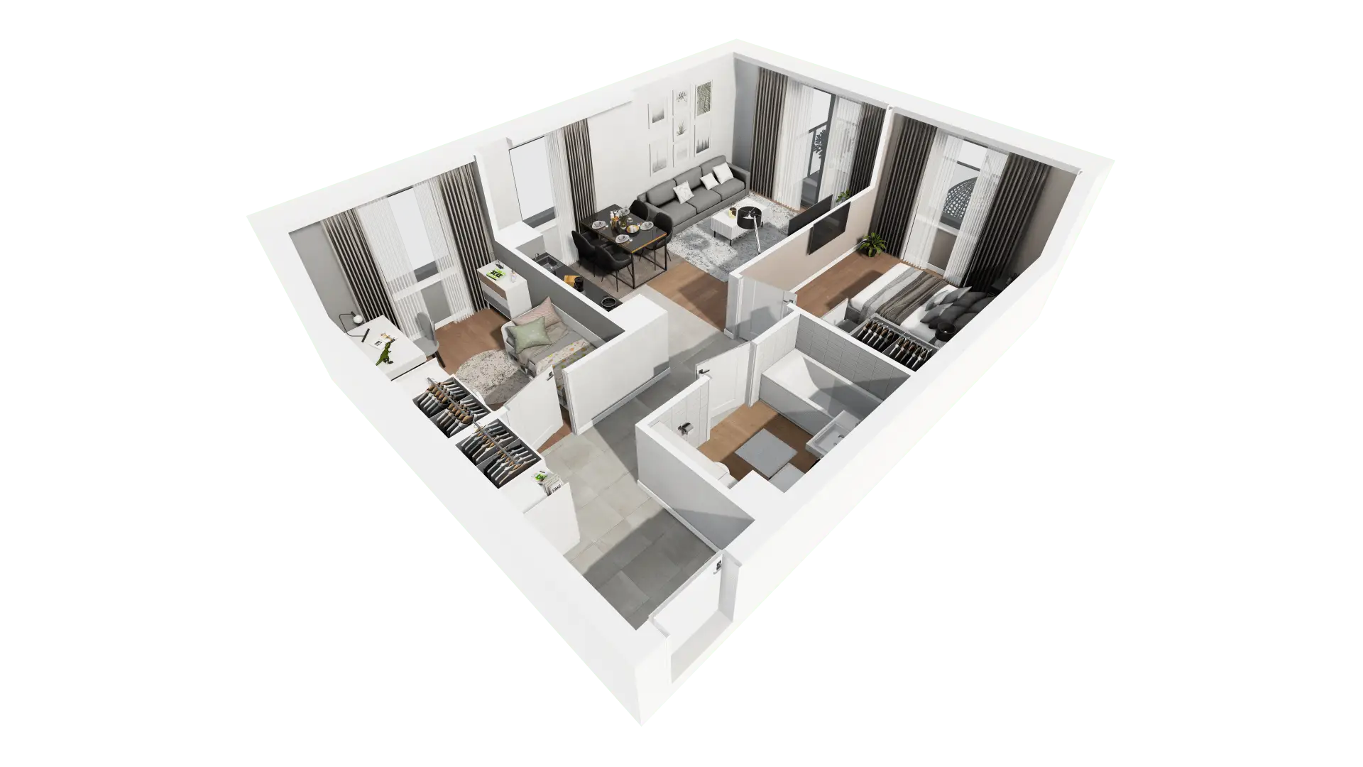 Mieszkanie 56,28 m², piętro 1, oferta nr A1-08, ATAL Apollina, Kowale, ul. Apollina-idx