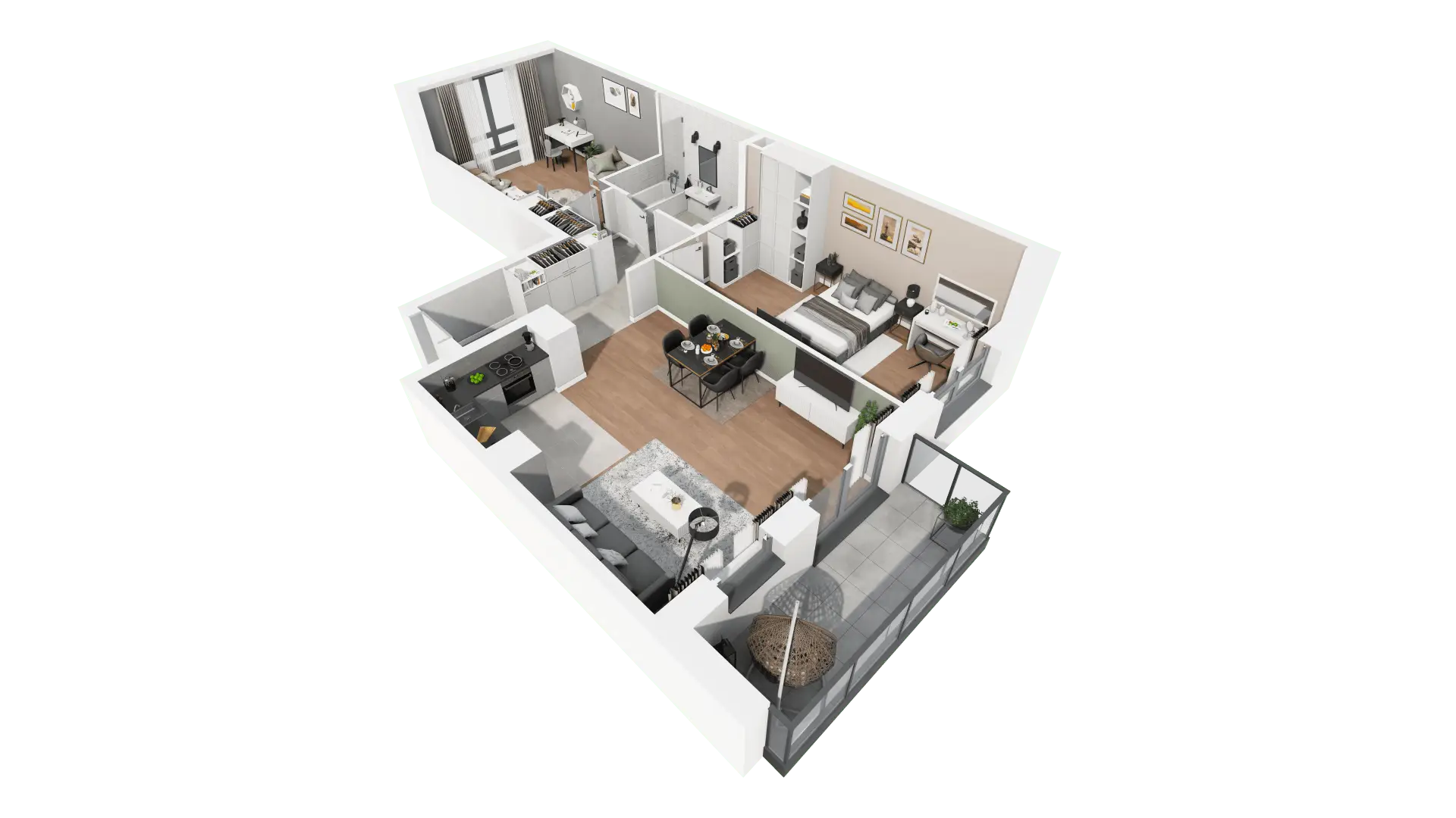 Mieszkanie 76,56 m², piętro 2, oferta nr B2-14, ATAL Apollina, Kowale, ul. Apollina-idx