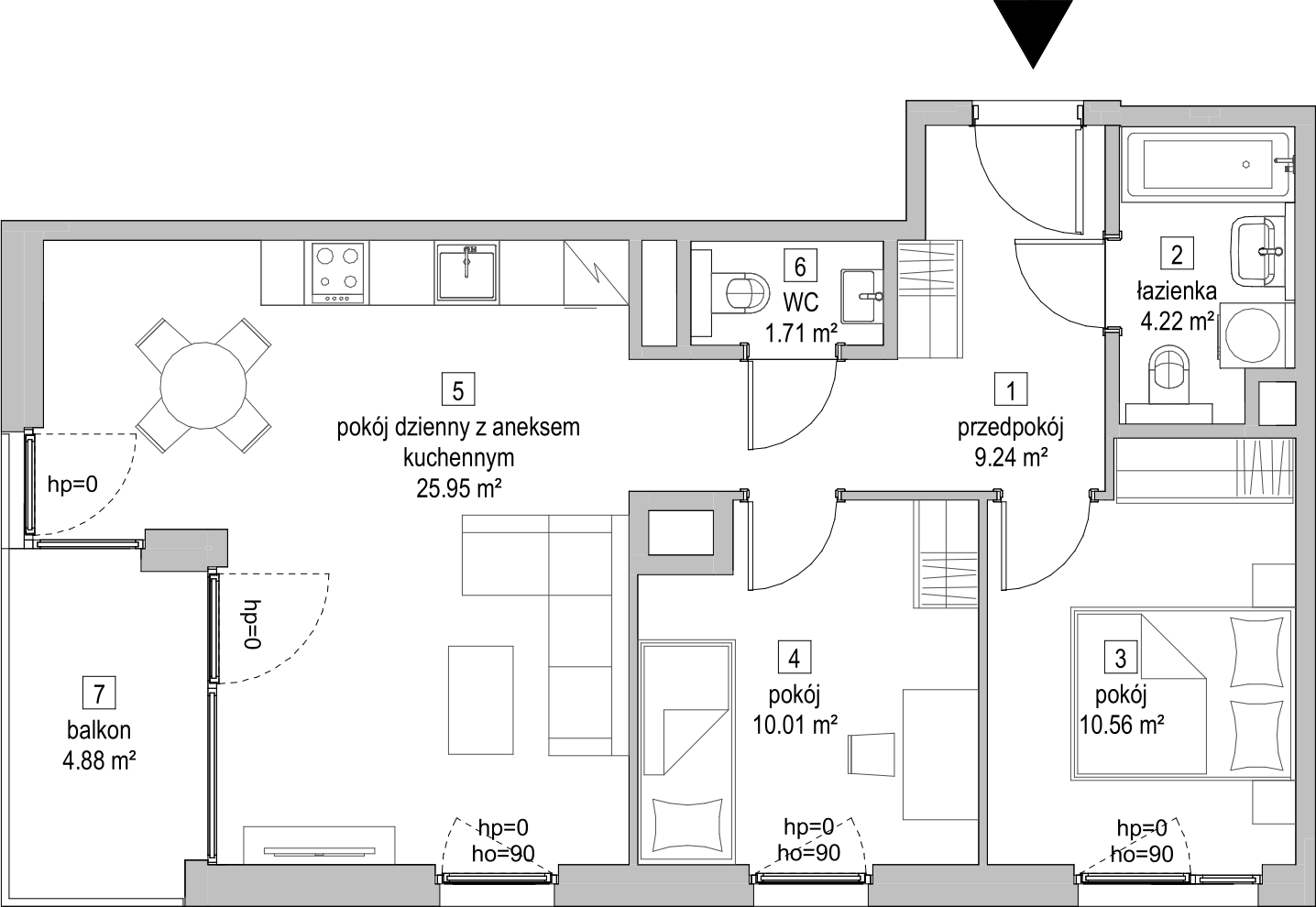 Mieszkanie 61,55 m², piętro 1, oferta nr A.1.2, ATAL Symbioza, Gdynia, Cisowa, ul. Kcyńska-idx