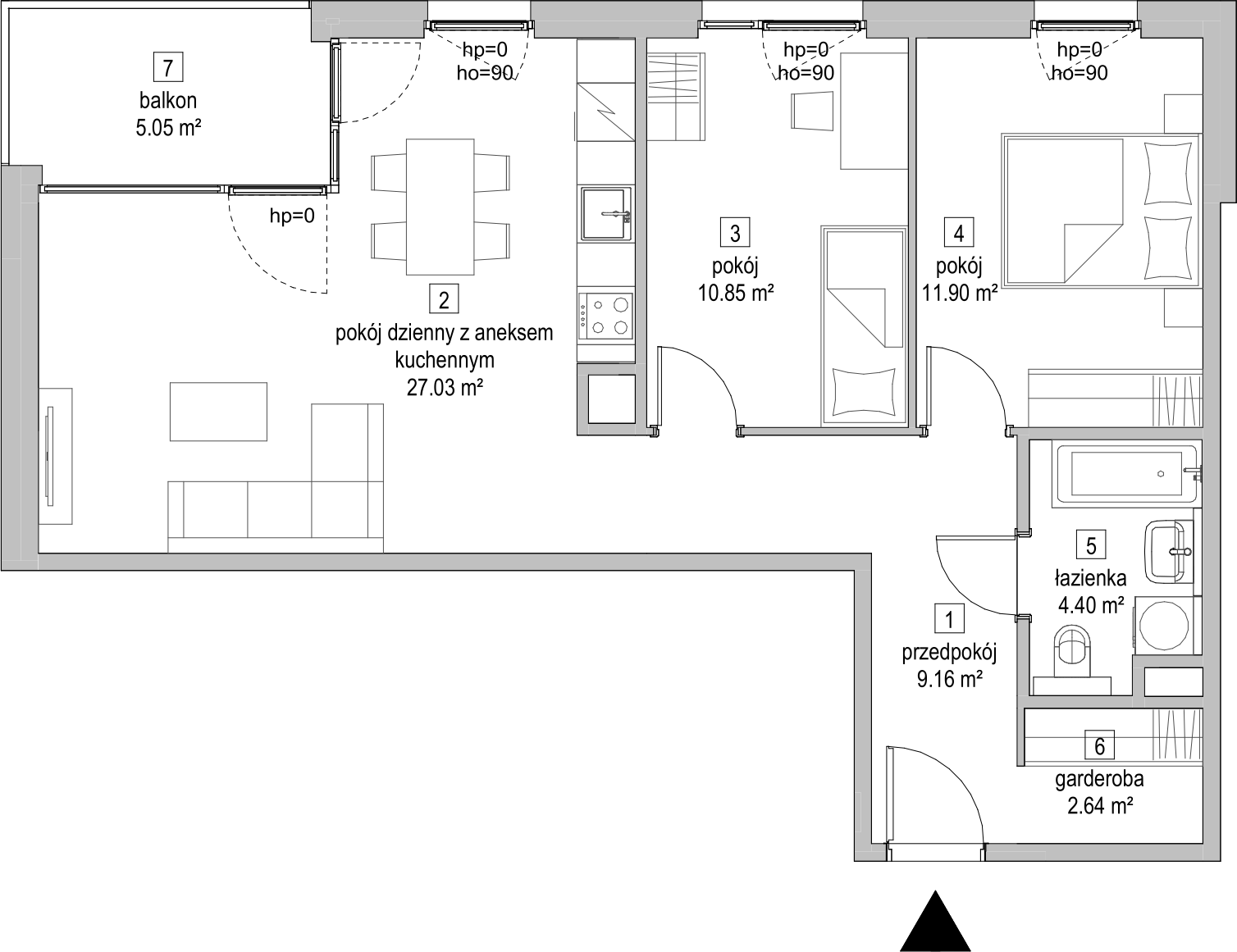 Mieszkanie 65,87 m², piętro 1, oferta nr A.1.7, ATAL Symbioza, Gdynia, Cisowa, ul. Kcyńska-idx