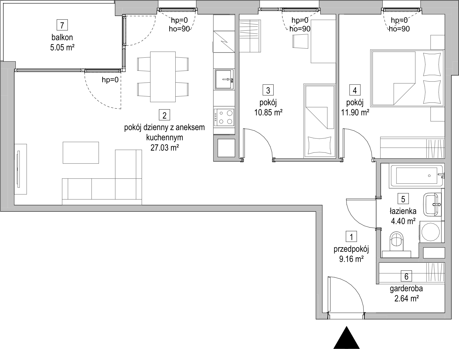 Mieszkanie 65,87 m², piętro 3, oferta nr A.3.8, ATAL Symbioza, Gdynia, Cisowa, ul. Kcyńska-idx