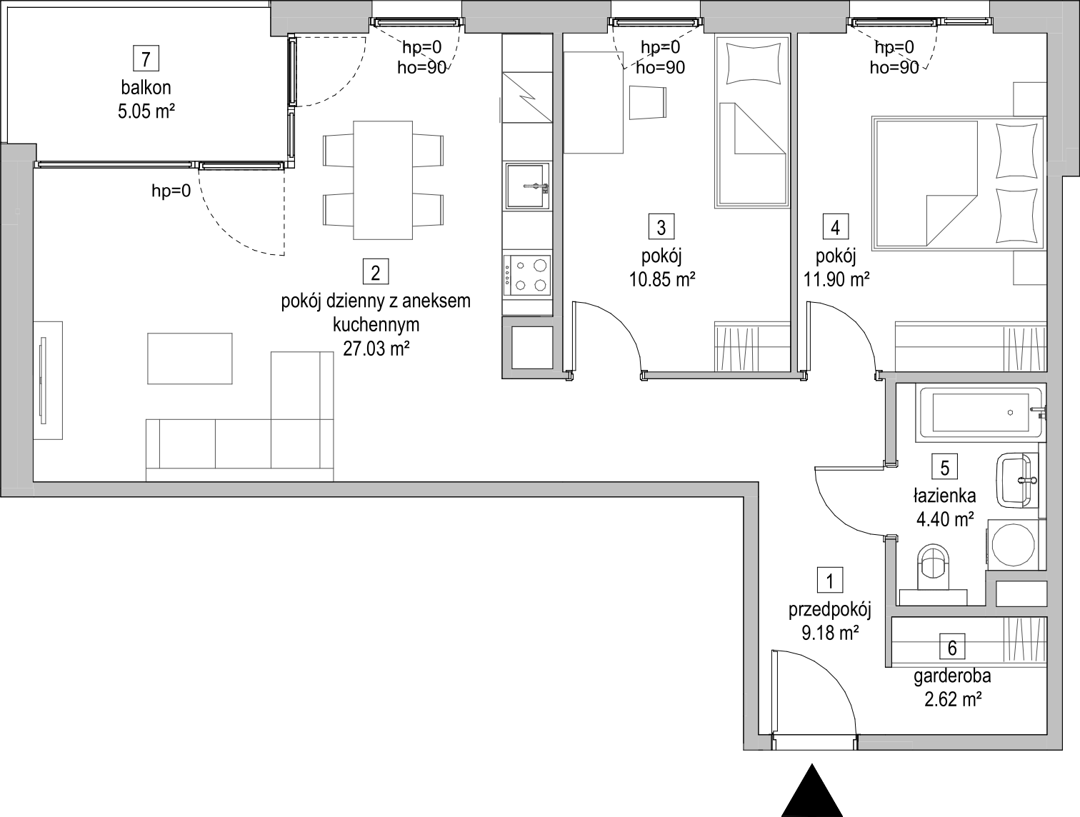 Mieszkanie 65,87 m², piętro 4, oferta nr A.4.8, ATAL Symbioza, Gdynia, Cisowa, ul. Kcyńska-idx