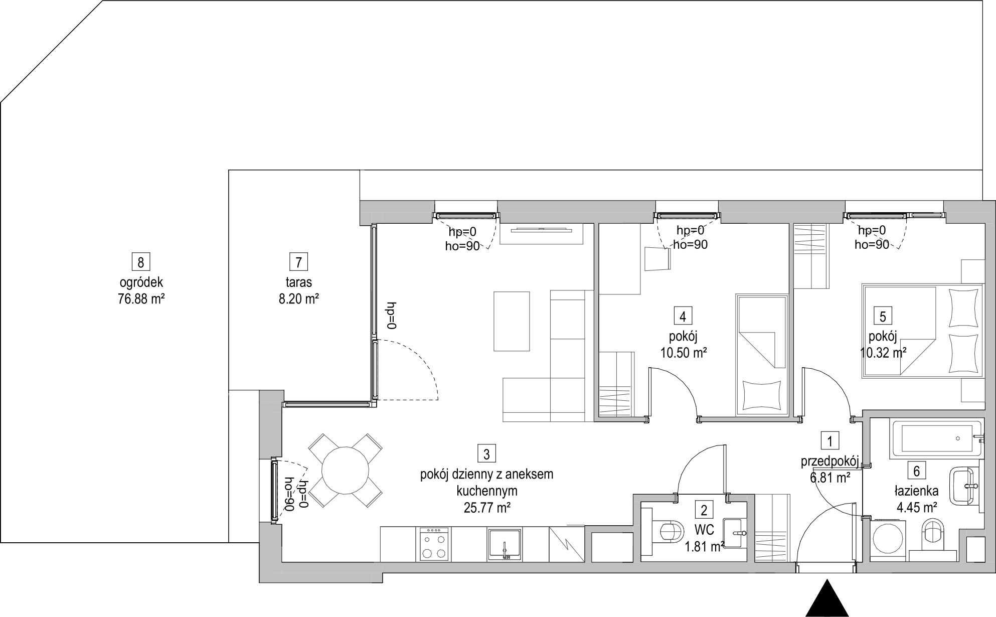 Mieszkanie 59,61 m², parter, oferta nr D.0.6, ATAL Symbioza, Gdynia, Cisowa, ul. Kcyńska-idx