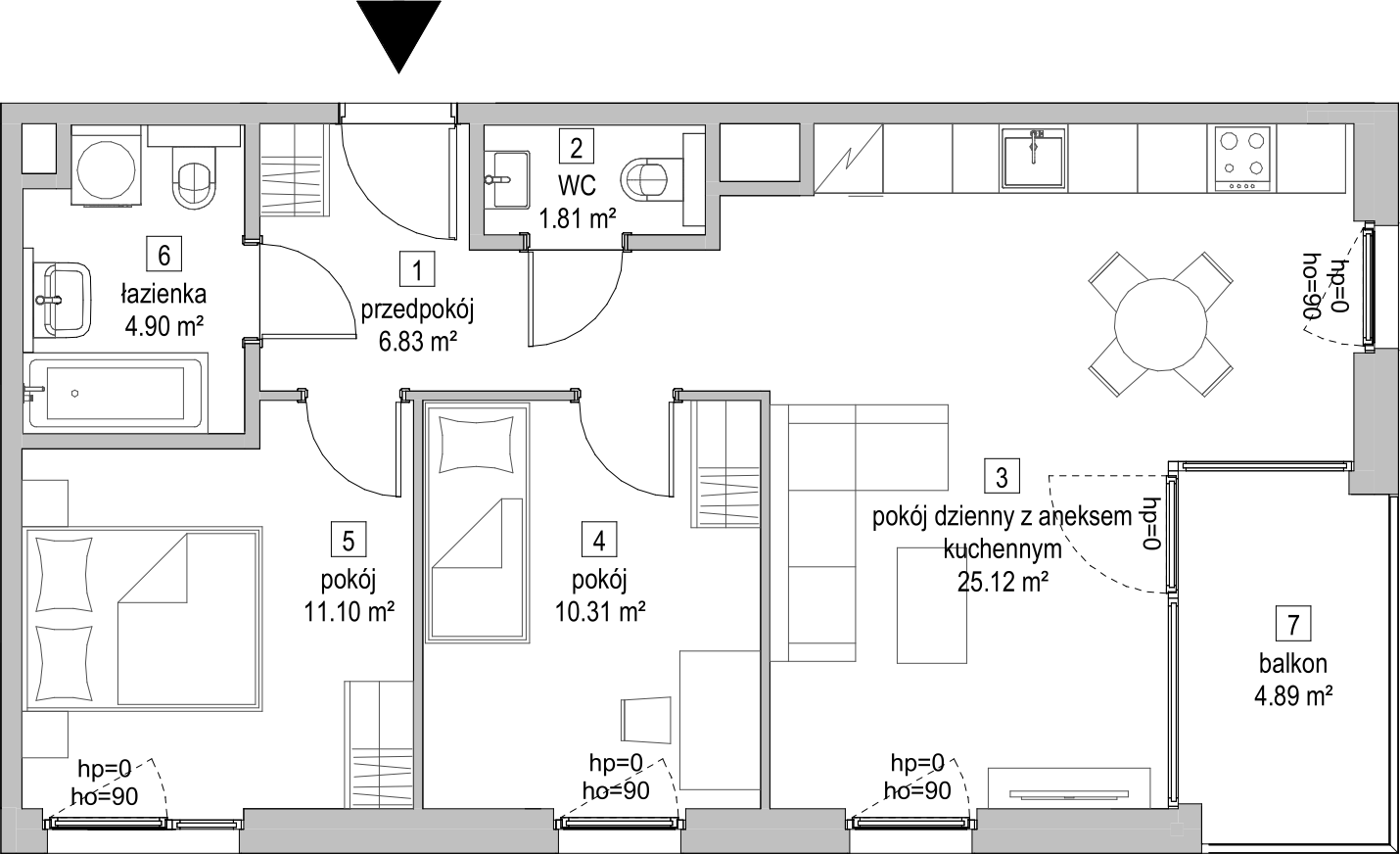 Mieszkanie 60,11 m², piętro 2, oferta nr D.2.2, ATAL Symbioza, Gdynia, Cisowa, ul. Kcyńska-idx