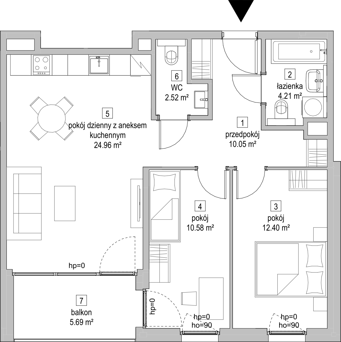 Mieszkanie 64,65 m², piętro 2, oferta nr D.2.5, ATAL Symbioza, Gdynia, Cisowa, ul. Kcyńska-idx