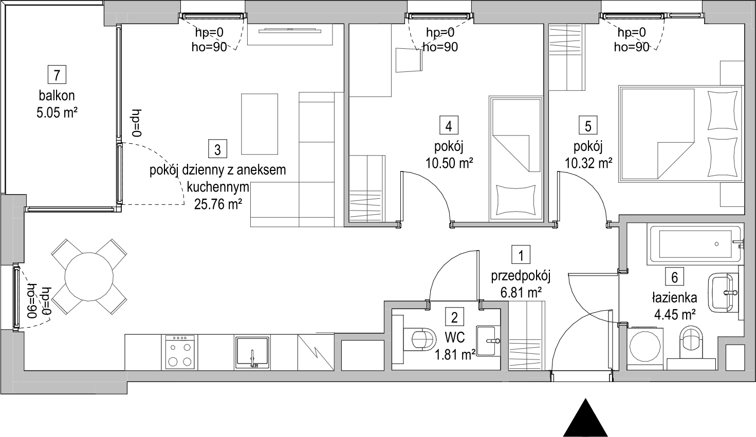 Mieszkanie 59,68 m², piętro 2, oferta nr D.2.6, ATAL Symbioza, Gdynia, Cisowa, ul. Kcyńska-idx