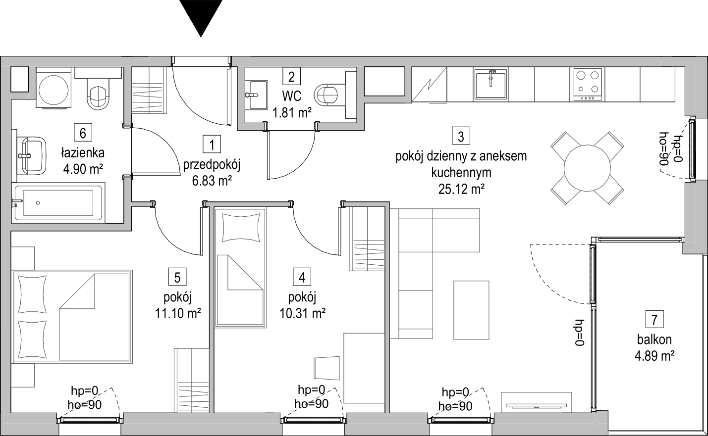 Mieszkanie 60,10 m², piętro 3, oferta nr D.3.2, ATAL Symbioza, Gdynia, Cisowa, ul. Kcyńska-idx