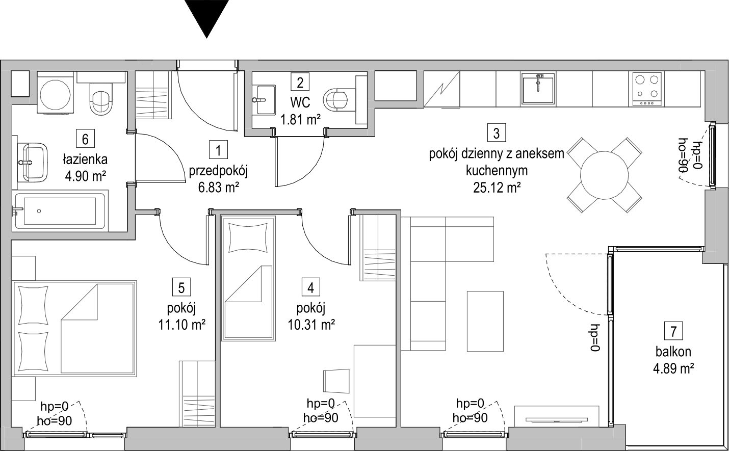 Mieszkanie 60,11 m², piętro 4, oferta nr D.4.2, ATAL Symbioza, Gdynia, Cisowa, ul. Kcyńska-idx