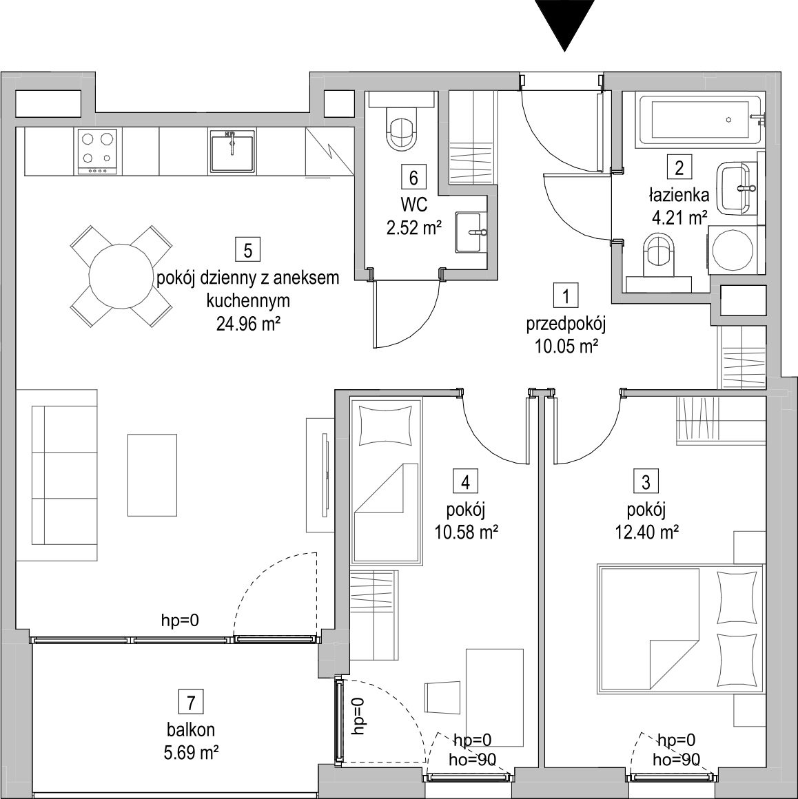 Mieszkanie 64,65 m², piętro 4, oferta nr D.4.5, ATAL Symbioza, Gdynia, Cisowa, ul. Kcyńska-idx