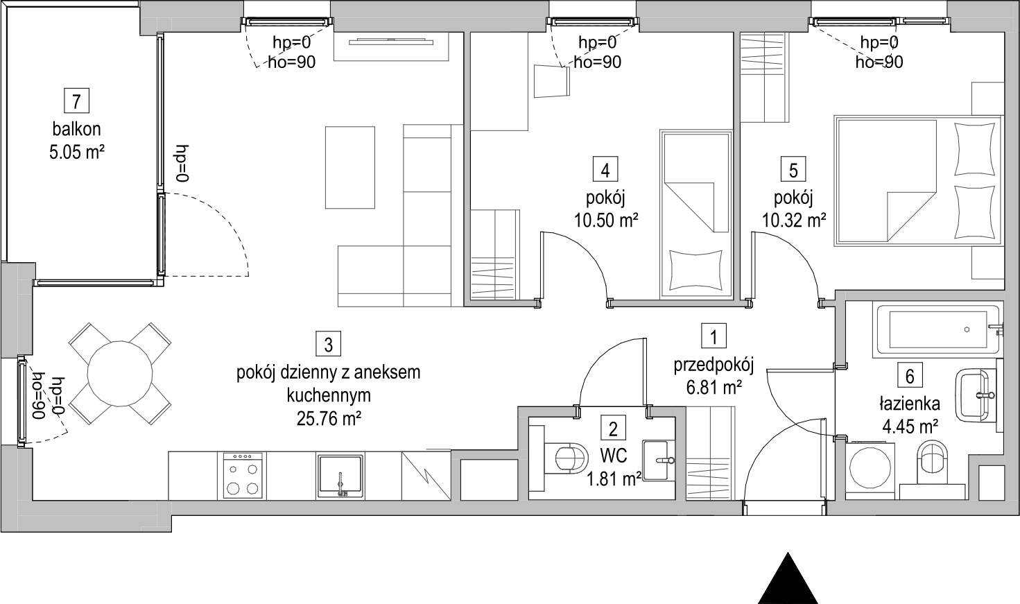 Mieszkanie 59,68 m², piętro 4, oferta nr D.4.6, ATAL Symbioza, Gdynia, Cisowa, ul. Kcyńska-idx