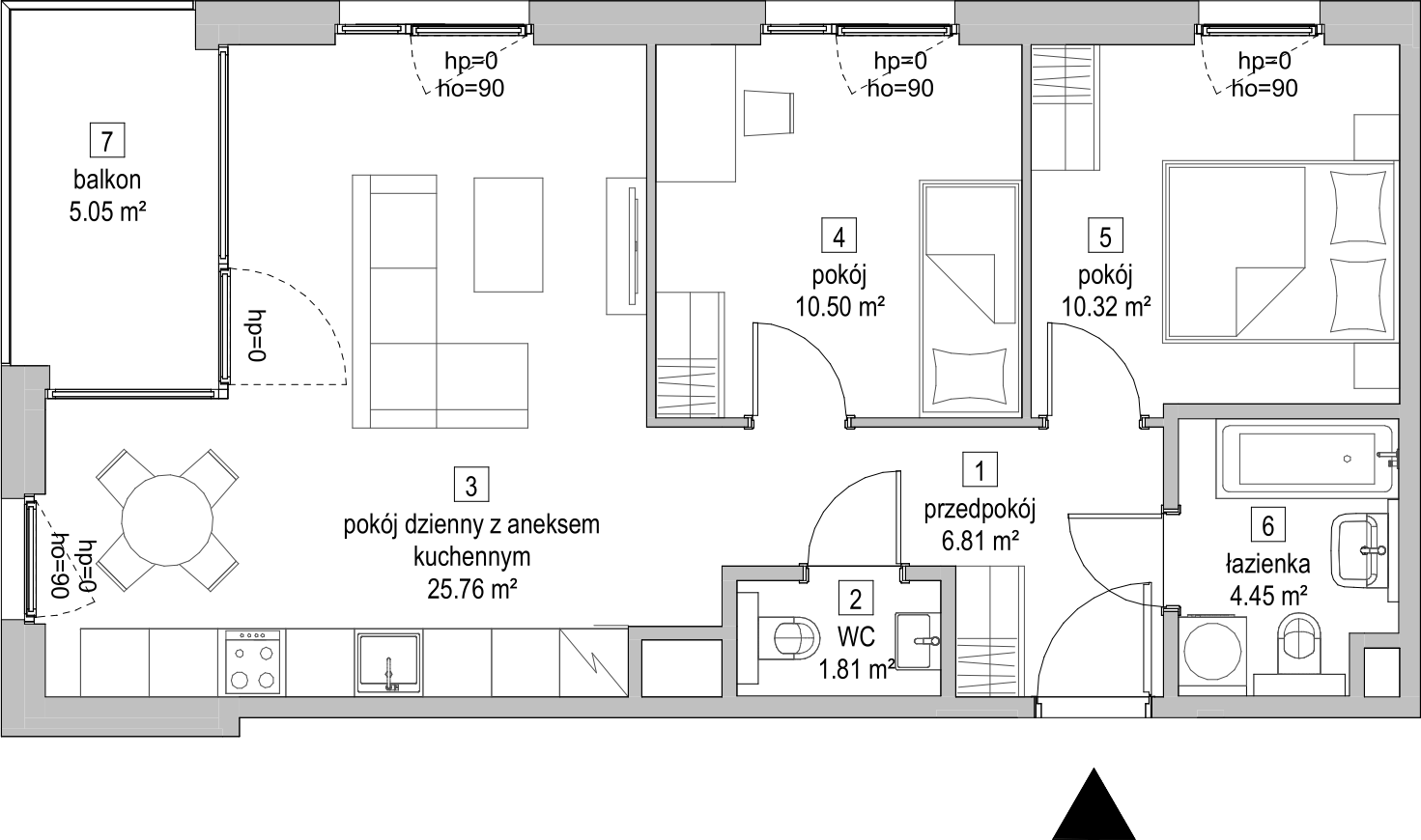 Mieszkanie 59,68 m², piętro 5, oferta nr D.5.6, ATAL Symbioza, Gdynia, Cisowa, ul. Kcyńska-idx