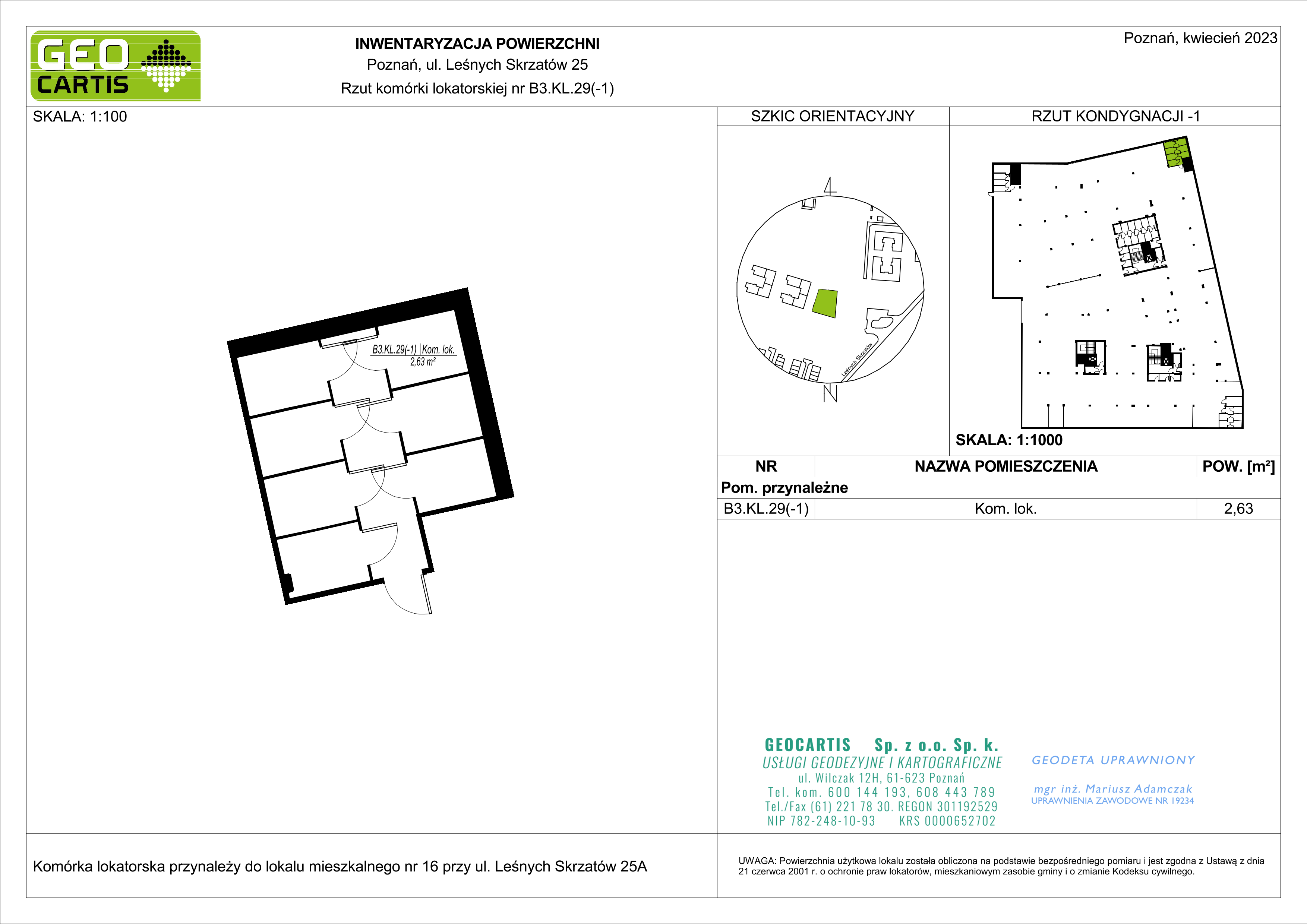 Mieszkanie 62,16 m², piętro 3, oferta nr B3.A.3.4, Zacisze Marcelin, Poznań, Ławica, Marcelin, ul. Leśnych Skrzatów-idx