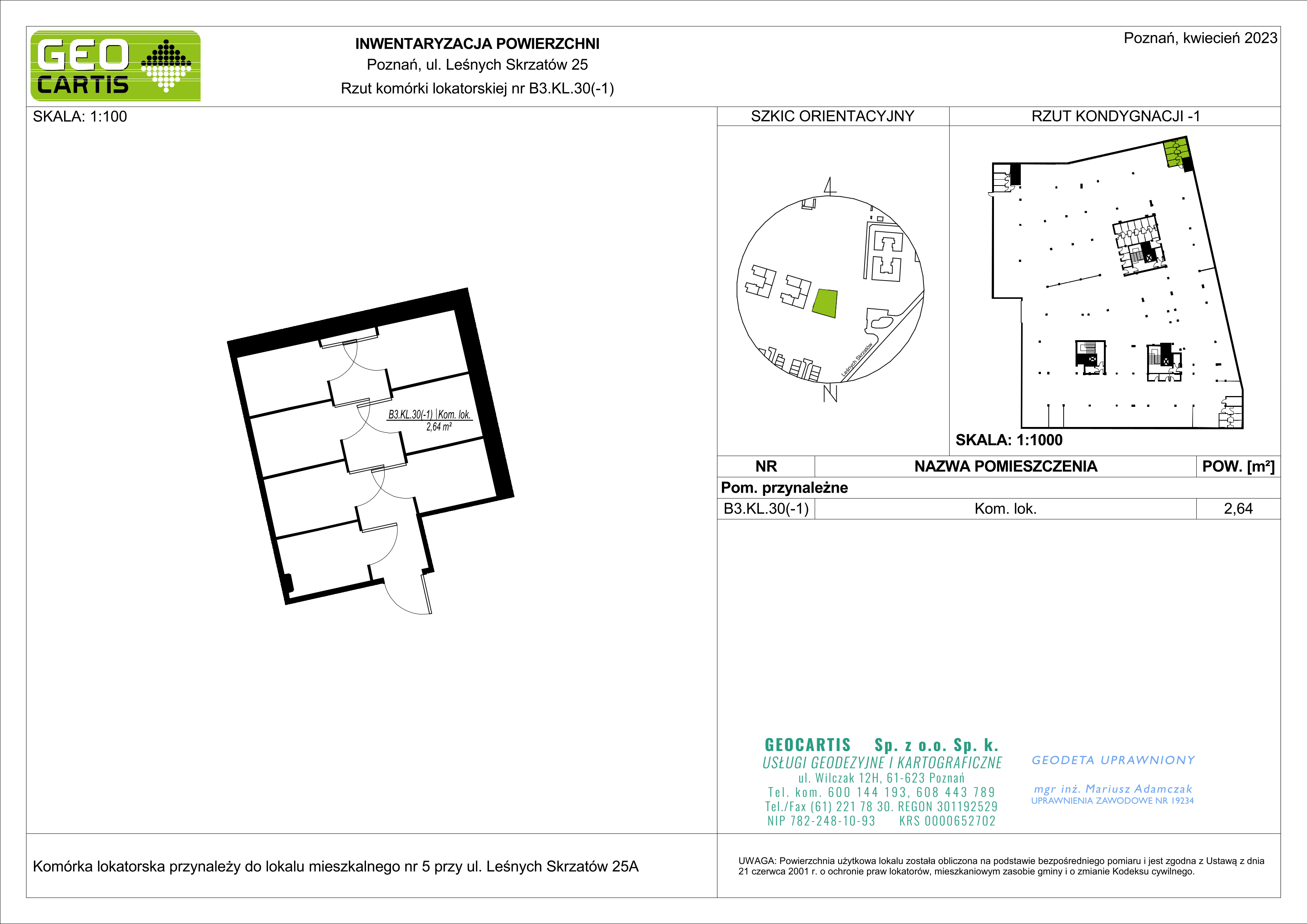 Mieszkanie 62,45 m², parter, oferta nr B3.B.0.2, Zacisze Marcelin, Poznań, Ławica, Marcelin, ul. Leśnych Skrzatów-idx