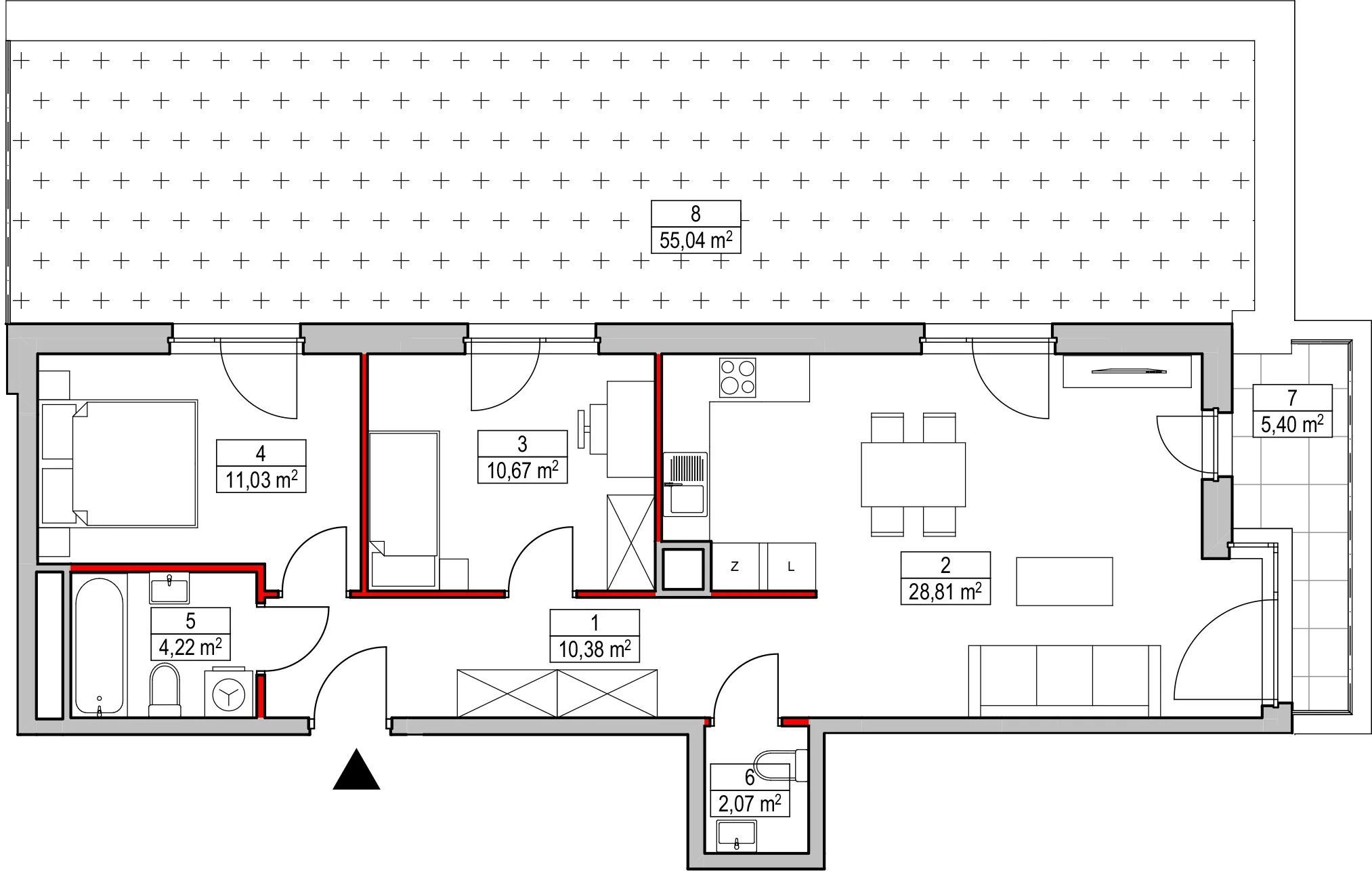 Mieszkanie 67,18 m², piętro 1, oferta nr D1.3.1.1, Nowy Targówek VI, Warszawa, Targówek, Targówek Mieszkaniowy, ul. Płosa 8-idx