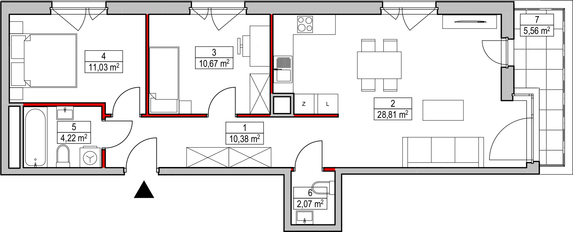 Mieszkanie 67,18 m², piętro 2, oferta nr D1.3.2.1, Nowy Targówek VI, Warszawa, Targówek, Targówek Mieszkaniowy, ul. Płosa 8-idx