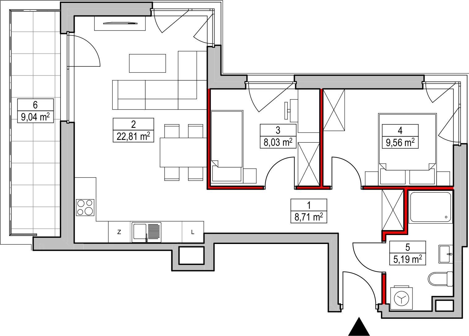 Mieszkanie 54,30 m², piętro 1, oferta nr D2.1.1.4, Nowy Targówek VI, Warszawa, Targówek, Targówek Mieszkaniowy, ul. Płosa 8-idx