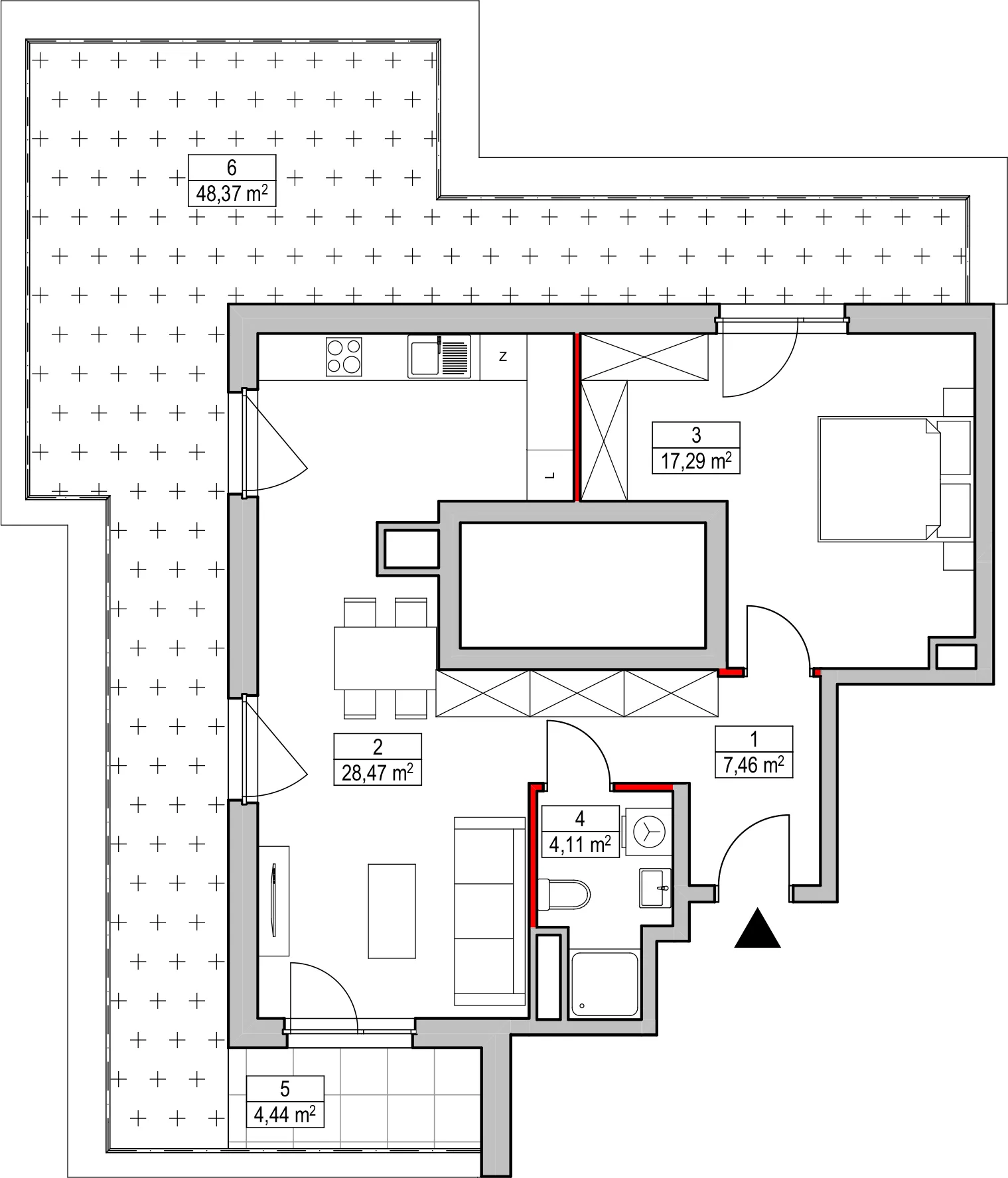 Mieszkanie 57,33 m², piętro 5, oferta nr D2.1.5.1, Nowy Targówek VI, Warszawa, Targówek, Targówek Mieszkaniowy, ul. Płosa 8-idx