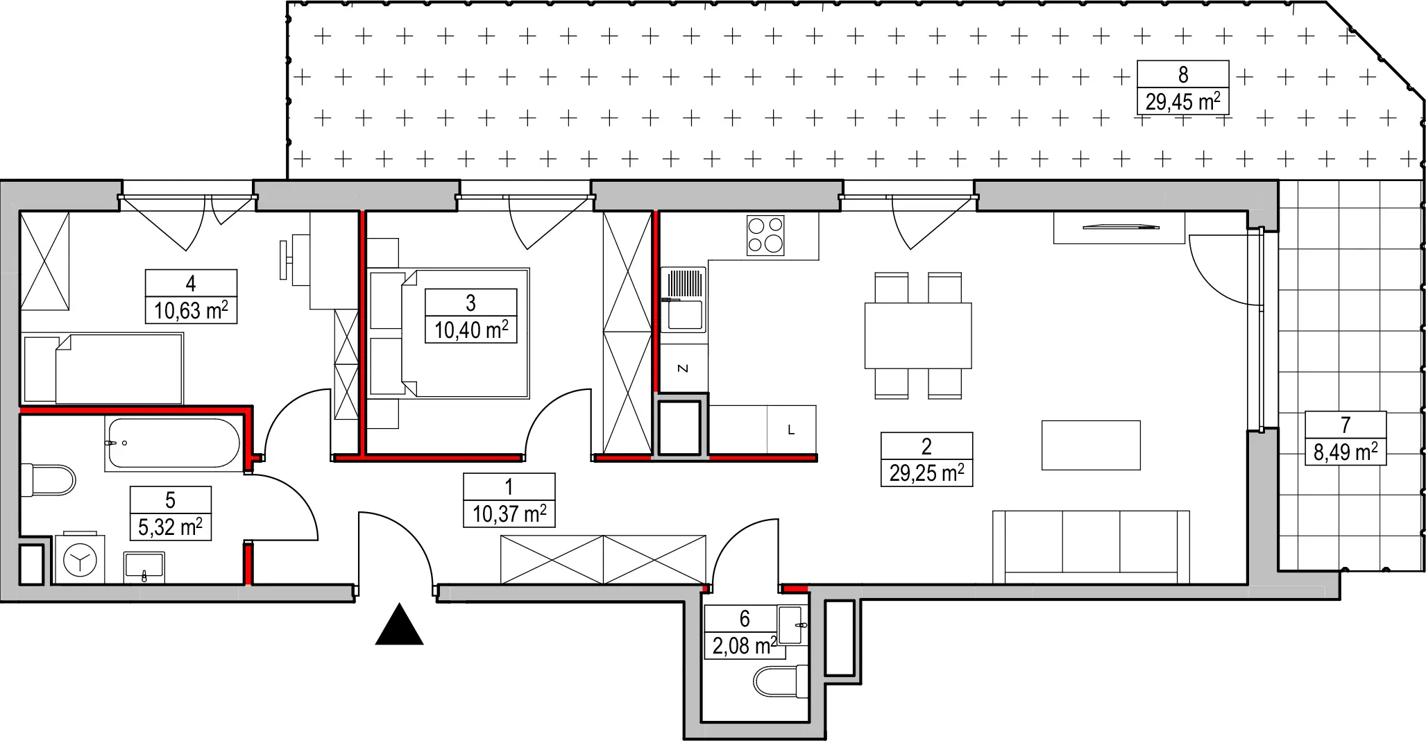 Mieszkanie 68,05 m², parter, oferta nr D2.2.0.1, Nowy Targówek VI, Warszawa, Targówek, Targówek Mieszkaniowy, ul. Płosa 8-idx