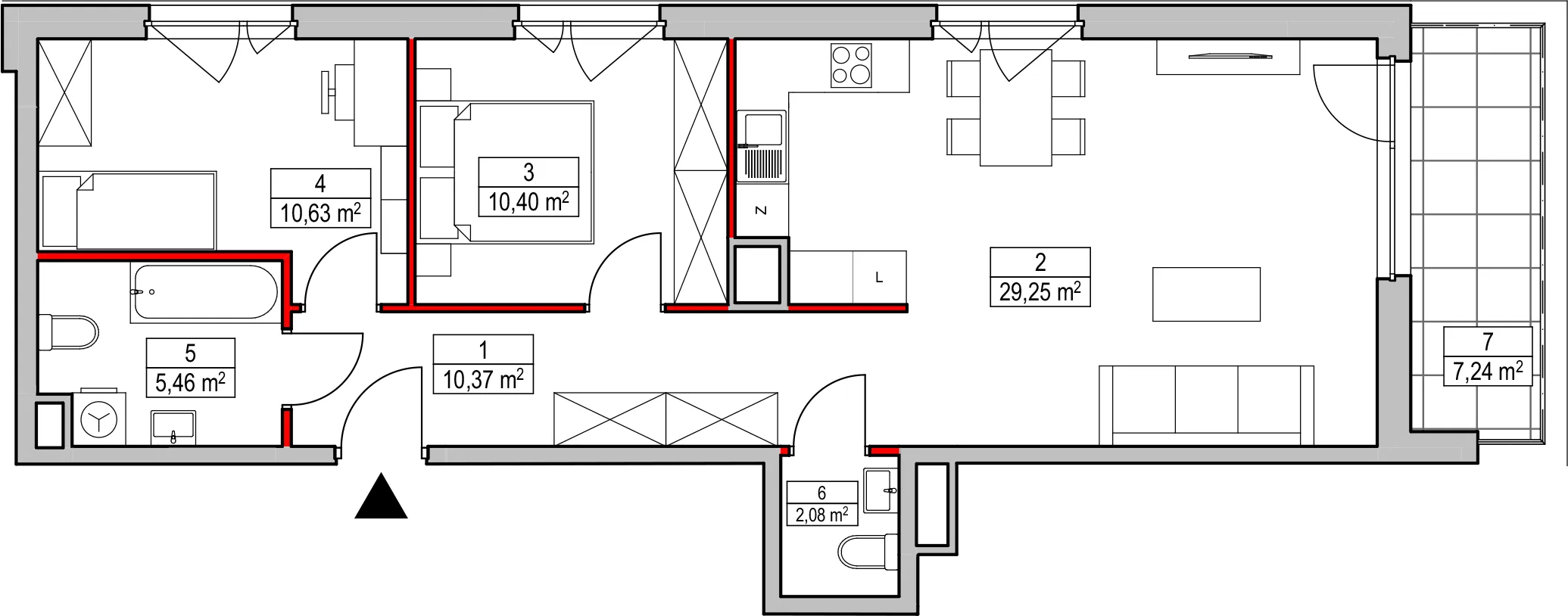 Mieszkanie 68,19 m², piętro 1, oferta nr D2.2.1.1, Nowy Targówek VI, Warszawa, Targówek, Targówek Mieszkaniowy, ul. Płosa 8-idx