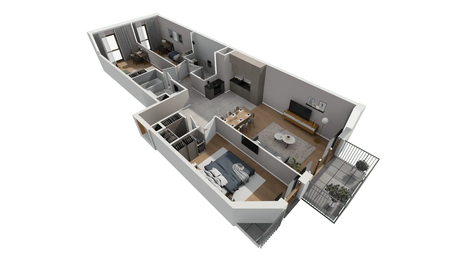 Mieszkanie 56,76 m², piętro 2, oferta nr BII.2.M58, Przewóz 42 ATAL II, Kraków, Podgórze, Płaszów, ul. Przewóz 42-idx