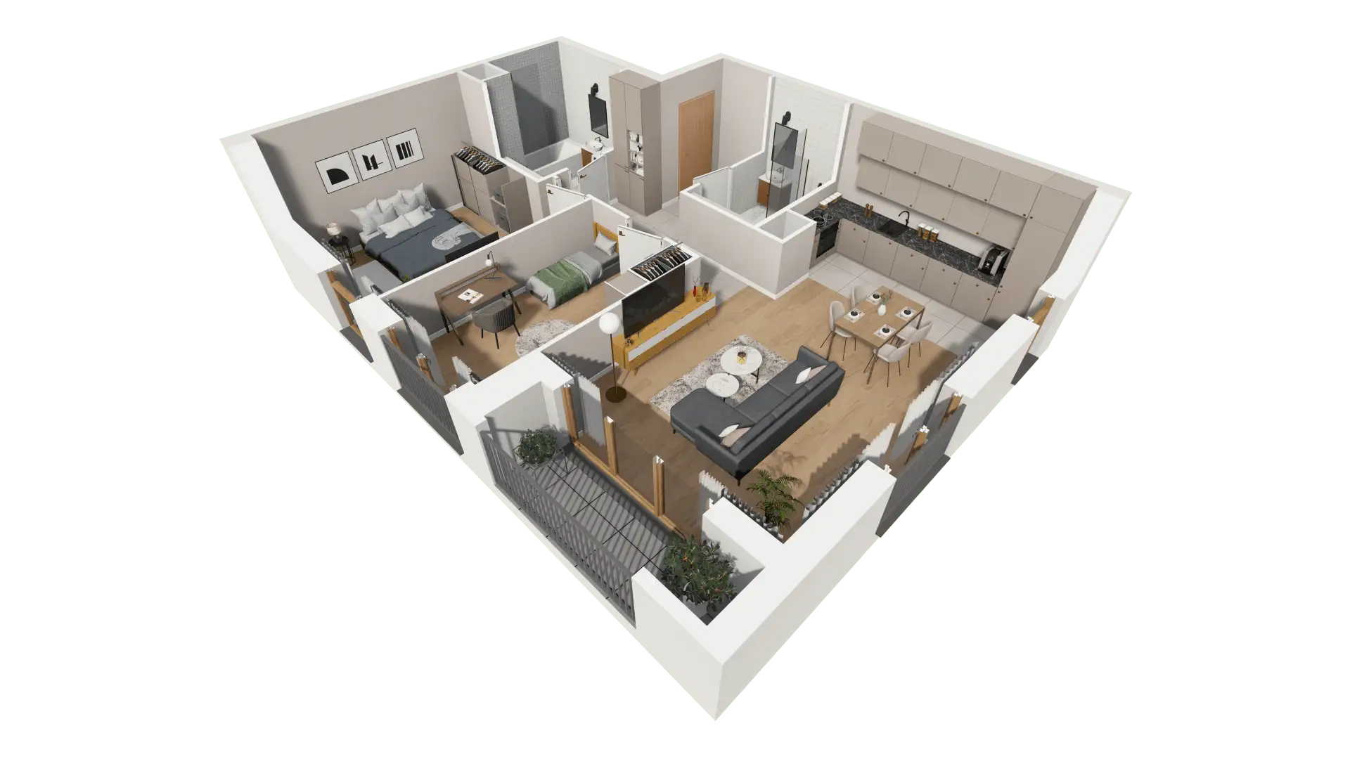 Mieszkanie 70,26 m², piętro 2, oferta nr BIII.2.M100, Przewóz 42 ATAL II, Kraków, Podgórze, Płaszów, ul. Przewóz 42-idx