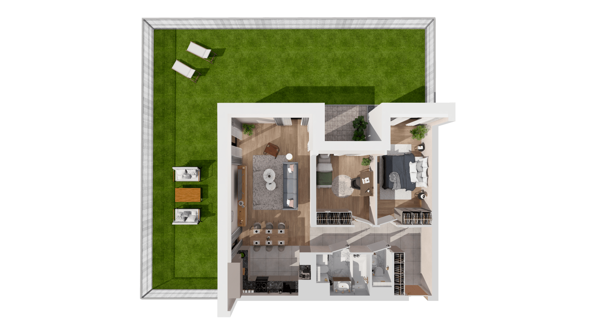 Mieszkanie 69,38 m², parter, oferta nr B1-00-4A, Francuska Park, Katowice, Osiedle Paderewskiego-Muchowiec, Muchowiec, ul. Szybowcowa-idx