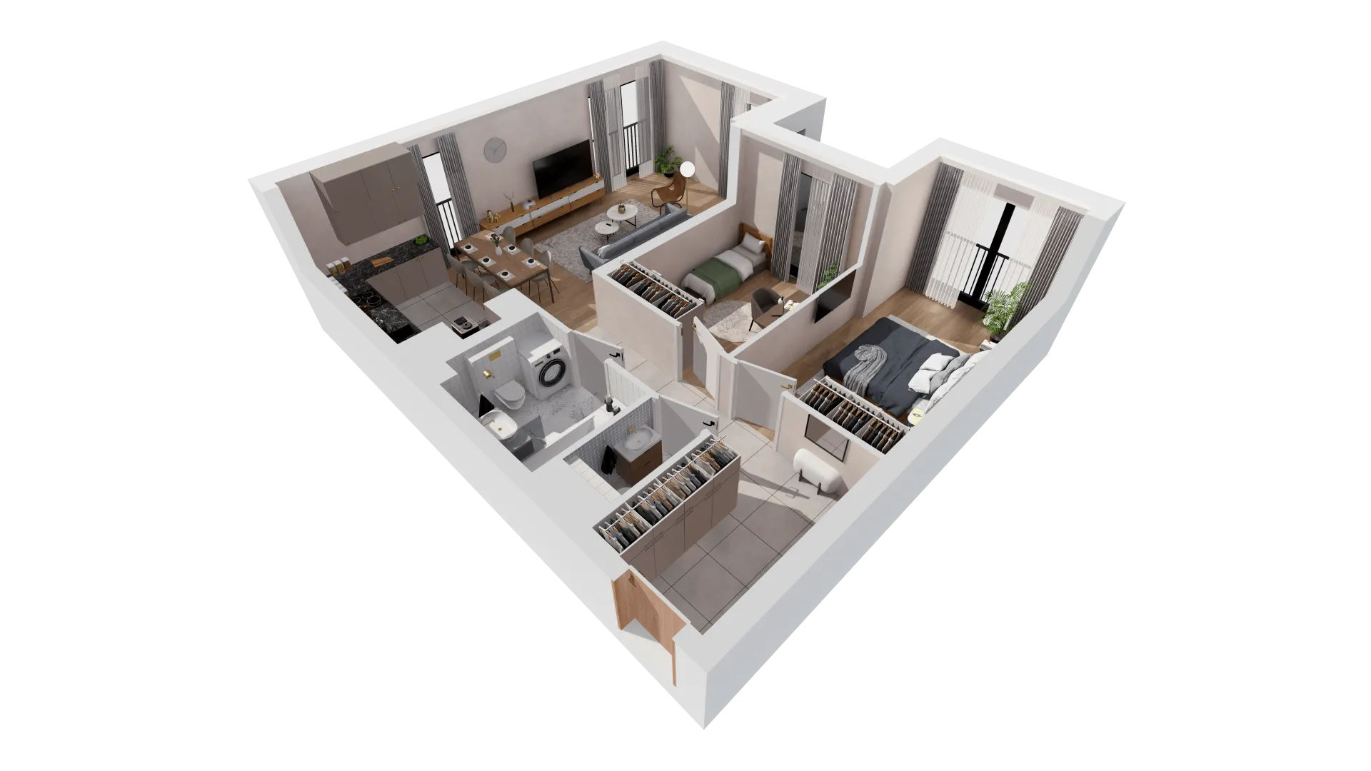 Mieszkanie 70,26 m², piętro 1, oferta nr B1-01-12A, Francuska Park, Katowice, Osiedle Paderewskiego-Muchowiec, Muchowiec, ul. Szybowcowa-idx