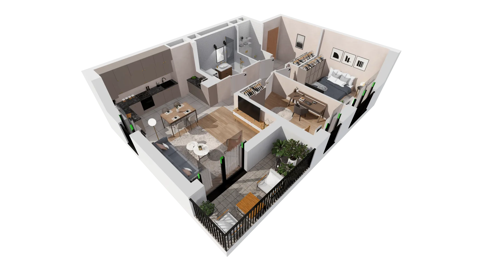 Mieszkanie 63,32 m², piętro 1, oferta nr B1-01-17A, Francuska Park, Katowice, Osiedle Paderewskiego-Muchowiec, Muchowiec, ul. Szybowcowa-idx