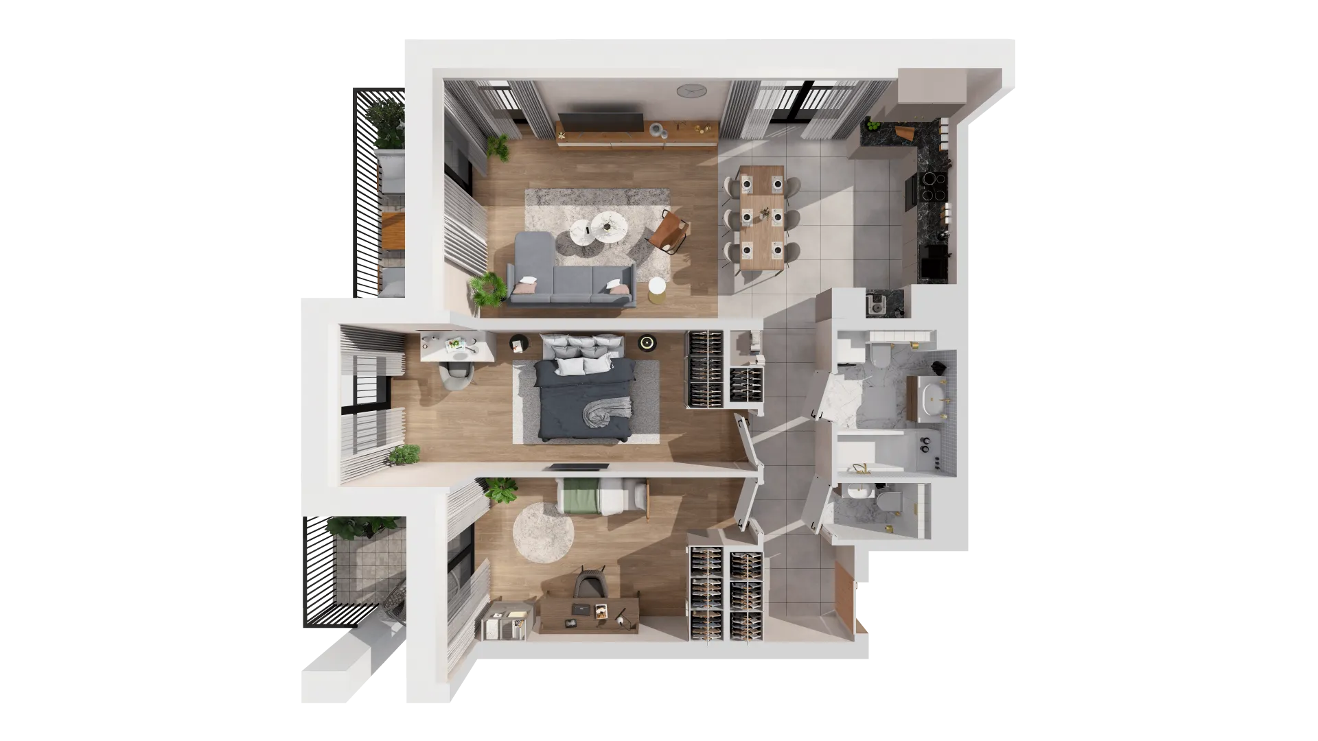 Mieszkanie 77,35 m², piętro 2, oferta nr B1-02-21A, Francuska Park, Katowice, Osiedle Paderewskiego-Muchowiec, Muchowiec, ul. Szybowcowa-idx