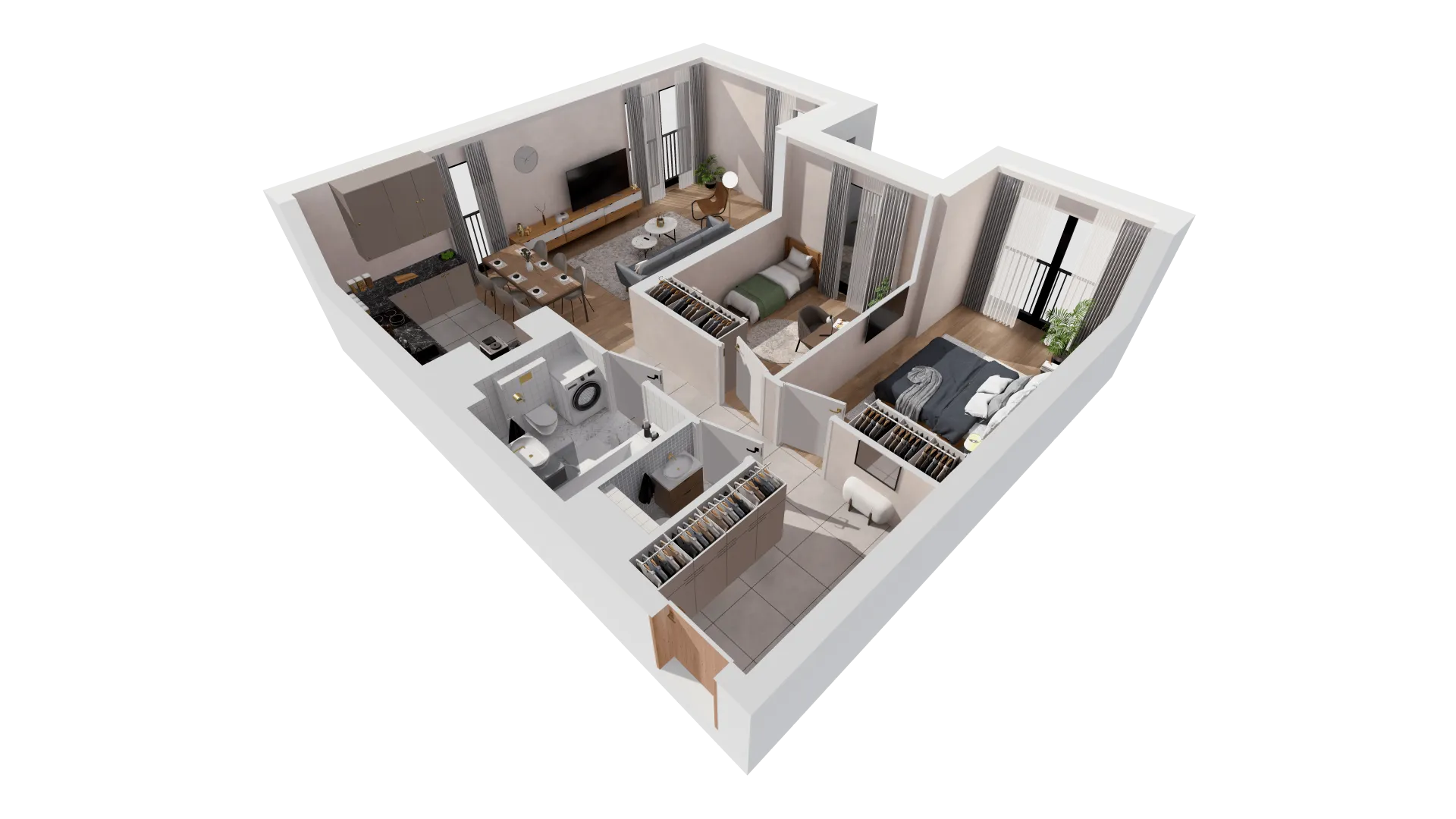 Mieszkanie 70,26 m², piętro 3, oferta nr B1-03-32A, Francuska Park, Katowice, Osiedle Paderewskiego-Muchowiec, Muchowiec, ul. Szybowcowa-idx