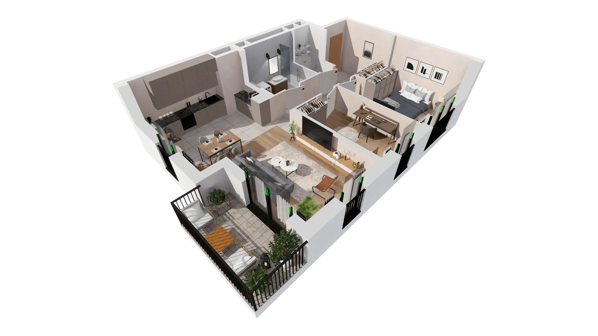 Mieszkanie 66,04 m², piętro 3, oferta nr B1-03-37A, Francuska Park, Katowice, Osiedle Paderewskiego-Muchowiec, Muchowiec, ul. Szybowcowa-idx