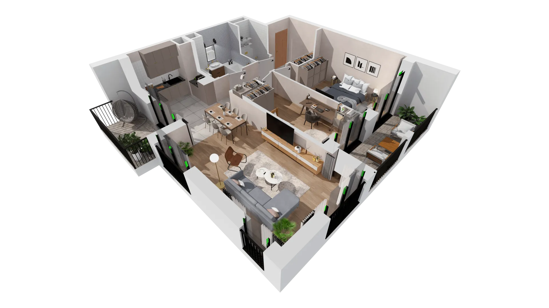 Mieszkanie 75,33 m², piętro 4, oferta nr B1-04-41A, Francuska Park, Katowice, Osiedle Paderewskiego-Muchowiec, Muchowiec, ul. Szybowcowa-idx