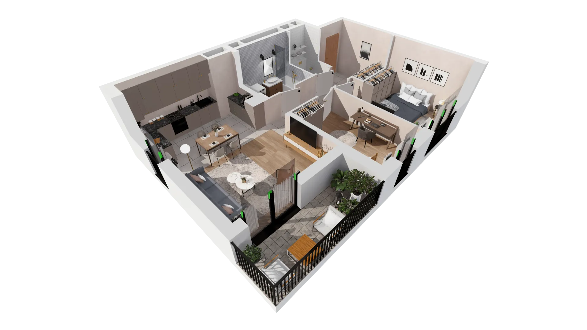 Mieszkanie 63,33 m², piętro 4, oferta nr B1-04-47A, Francuska Park, Katowice, Osiedle Paderewskiego-Muchowiec, Muchowiec, ul. Szybowcowa-idx