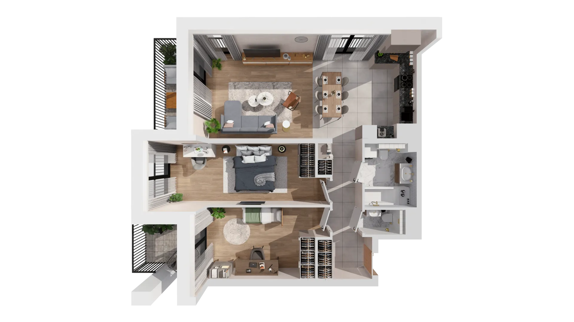 Mieszkanie 77,26 m², piętro 5, oferta nr B1-05-51A, Francuska Park, Katowice, Osiedle Paderewskiego-Muchowiec, Muchowiec, ul. Szybowcowa-idx