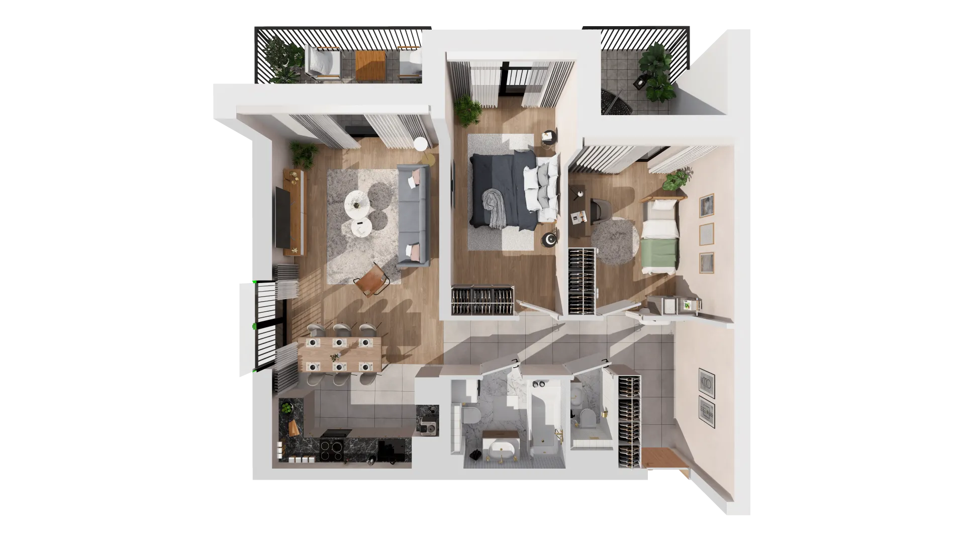 Mieszkanie 66,67 m², piętro 5, oferta nr B1-05-52A, Francuska Park, Katowice, Osiedle Paderewskiego-Muchowiec, Muchowiec, ul. Szybowcowa-idx