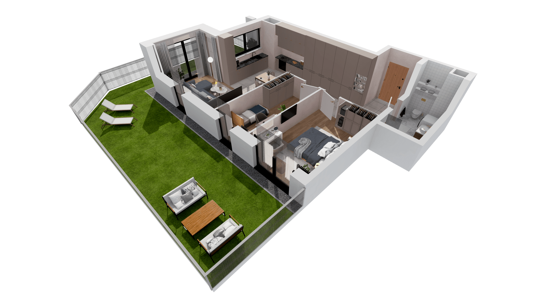 Mieszkanie 66,95 m², parter, oferta nr B2-00-1B, Francuska Park, Katowice, Osiedle Paderewskiego-Muchowiec, Muchowiec, ul. Szybowcowa-idx