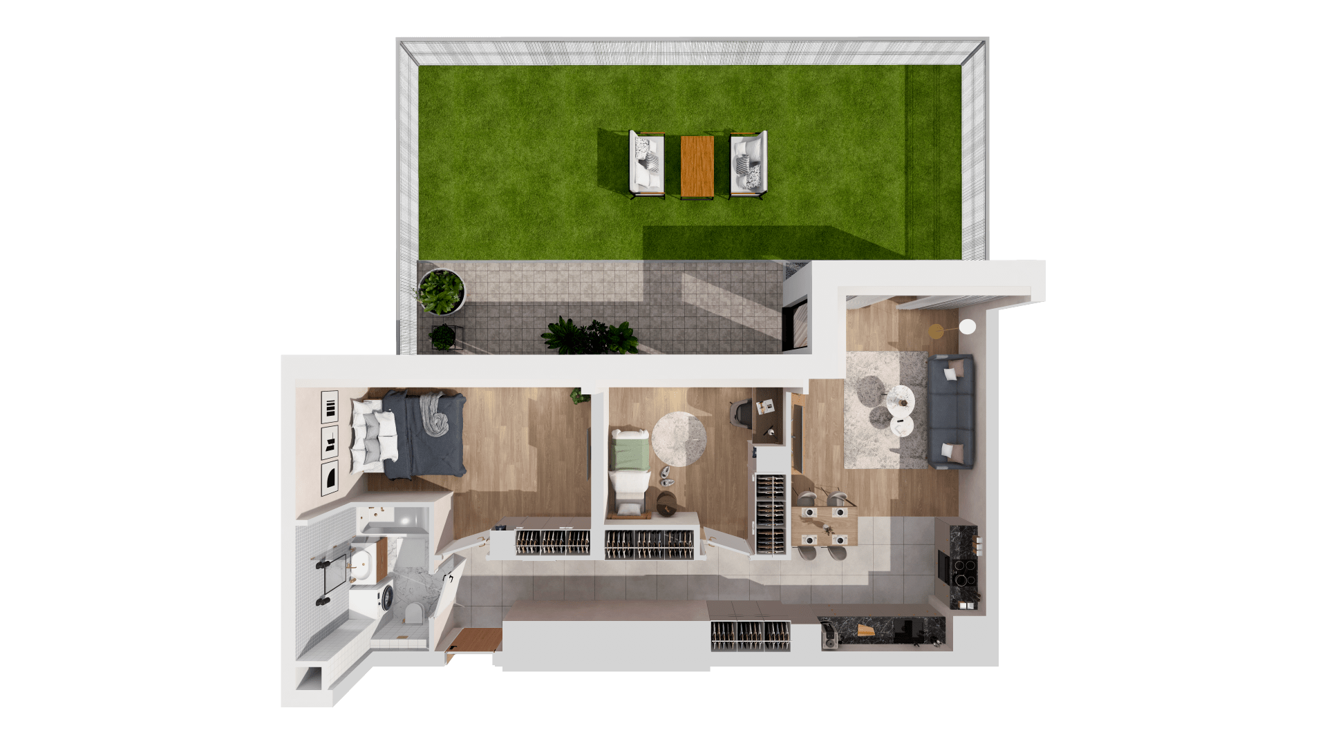 Mieszkanie 68,20 m², parter, oferta nr B2-00-2A, Francuska Park, Katowice, Osiedle Paderewskiego-Muchowiec, Muchowiec, ul. Szybowcowa-idx